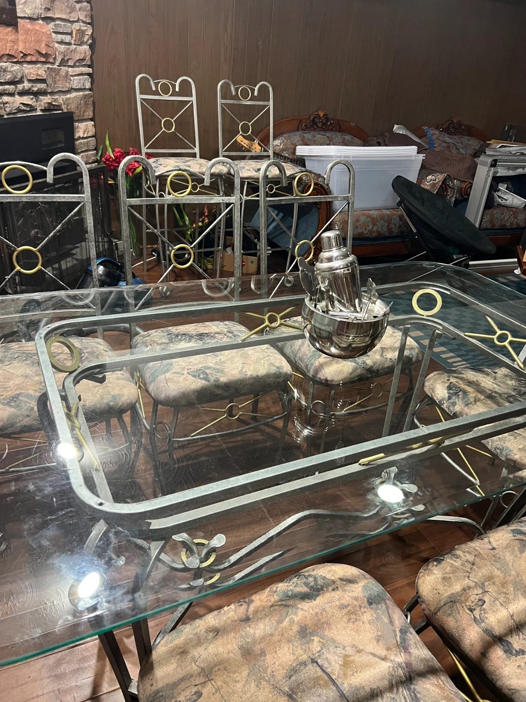 Glass Top Dining Table and Chairs Set - photo 5