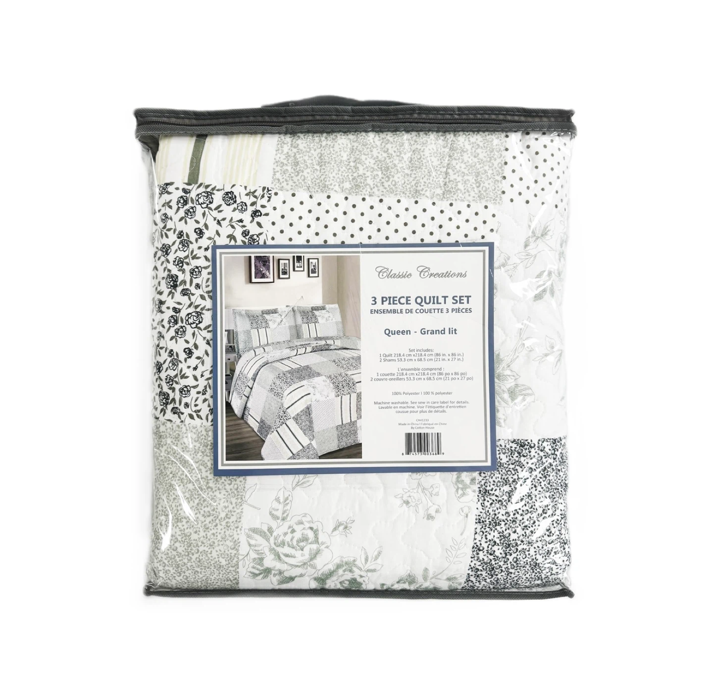 Classic Creations Queen 3 Piece Quilt Set