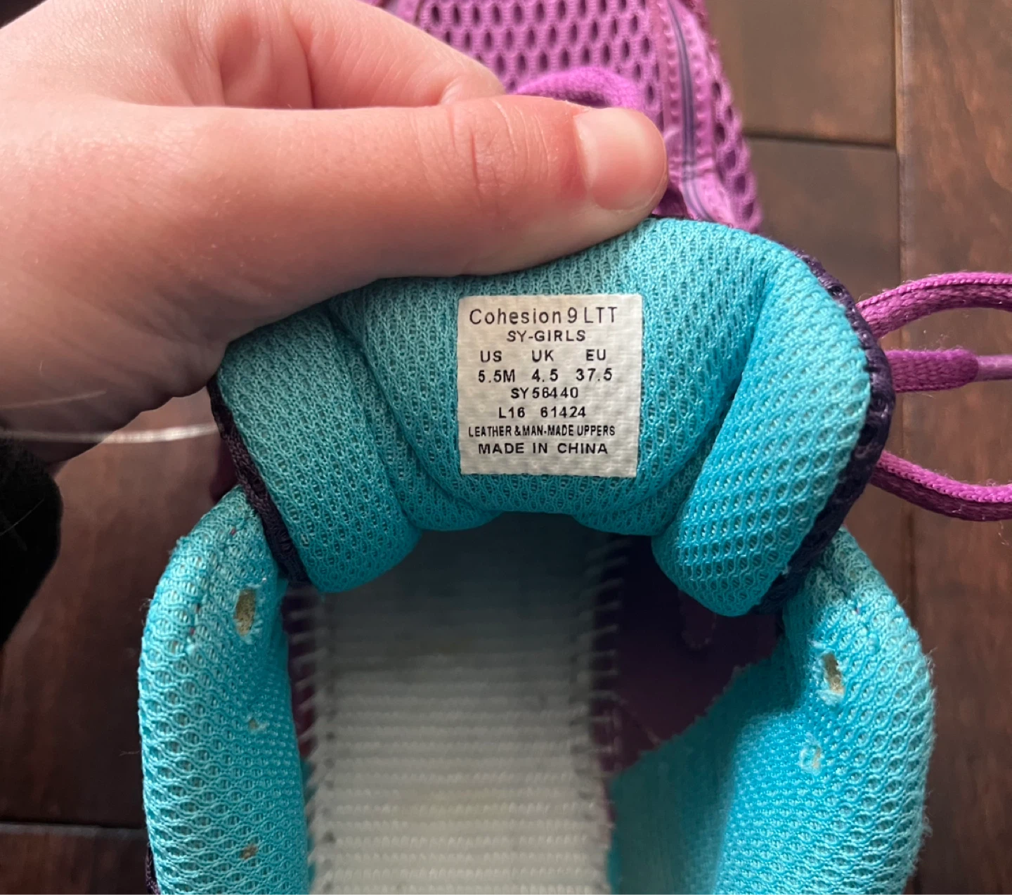 Saucony Cohesion 9 LTT Girls Running Shoes Size 5.5Y Purple Teal - photo 5