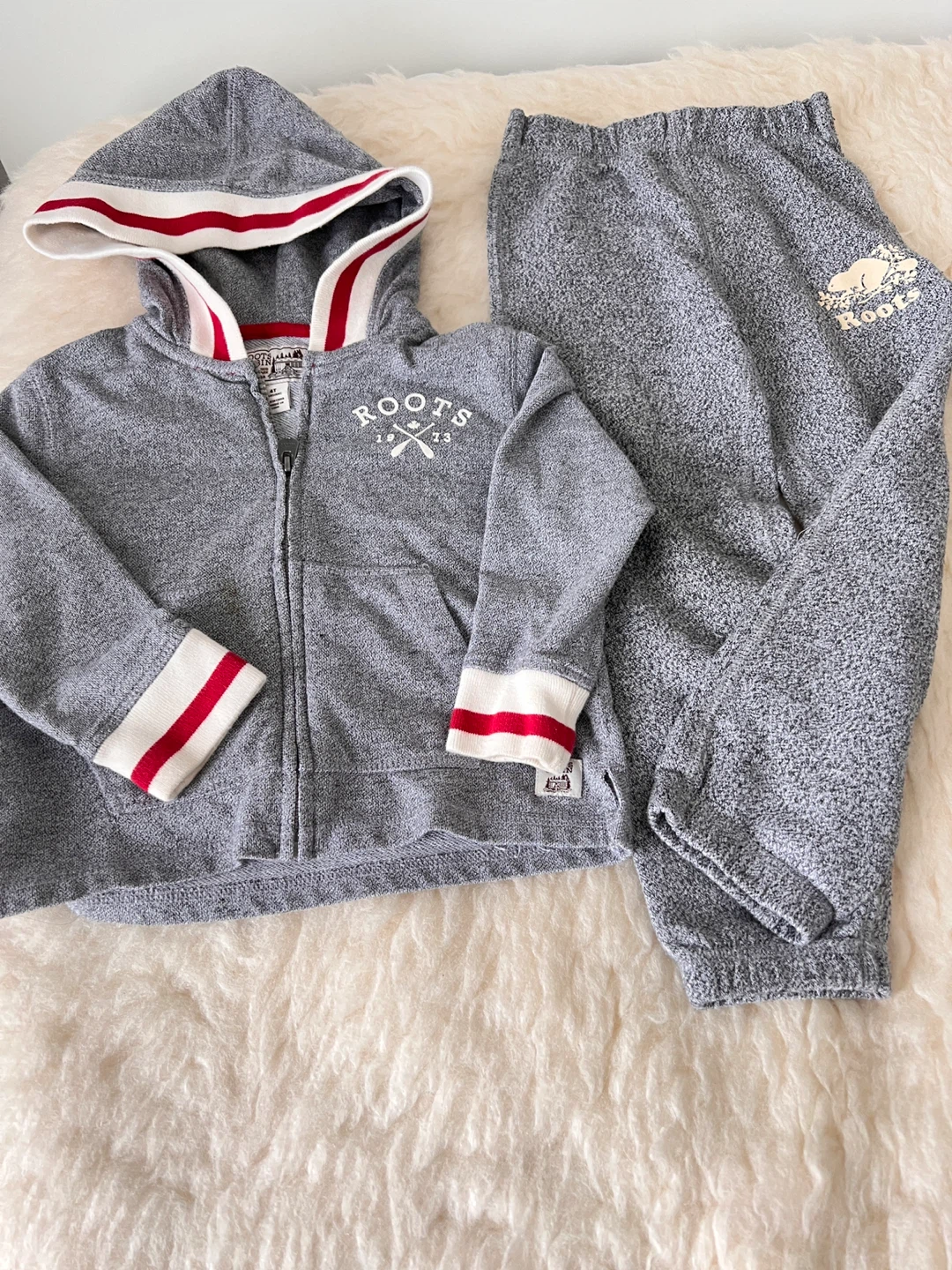 Roots Grey Hoodie & Sweatpants Set