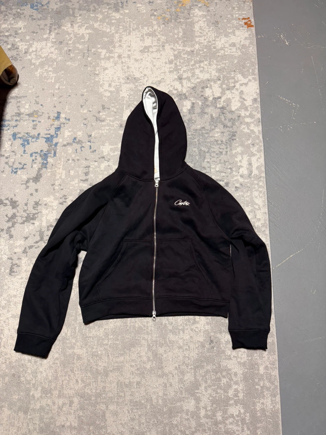 Cortiez Black Zip-Up Hoodie