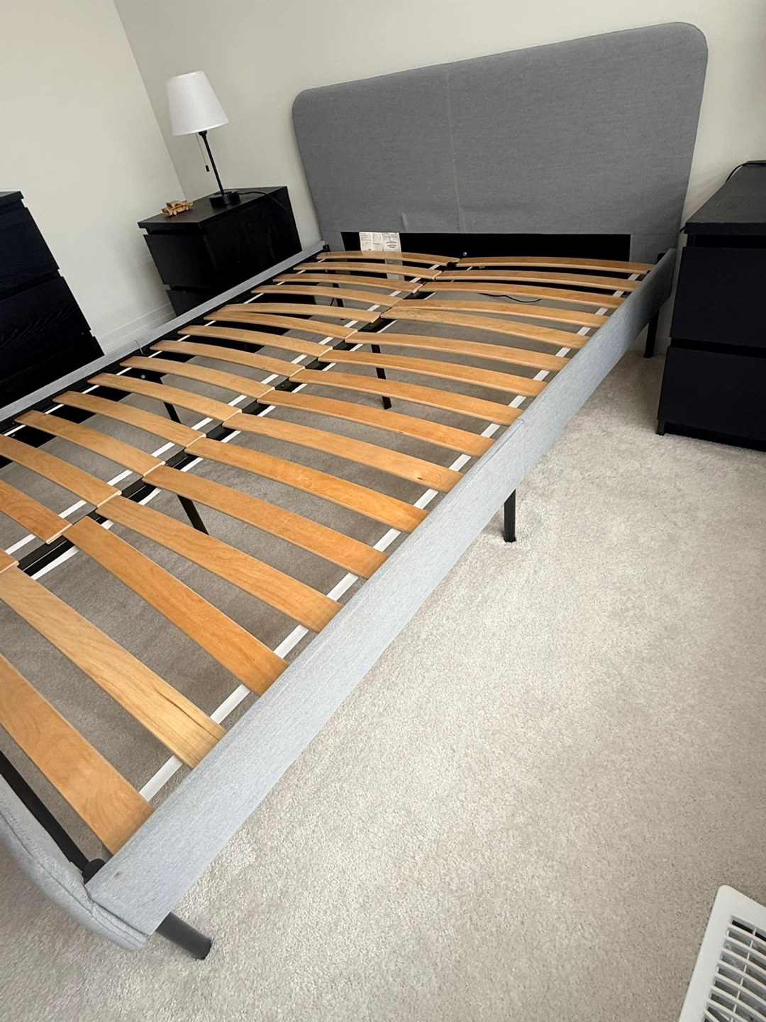 Full size - IKEA SLATTUM Upholstered Bed Frame - Dark Gray - photo 2