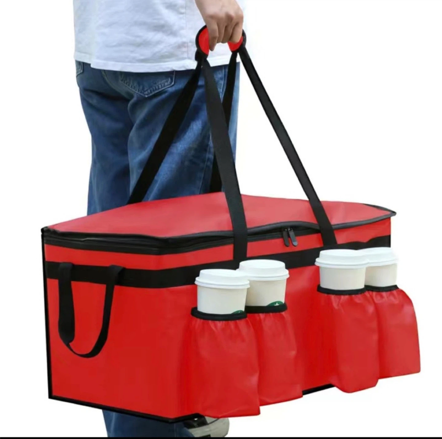 Insulated Food Delivery Bag XXXL with Cup Holer - photo 2
