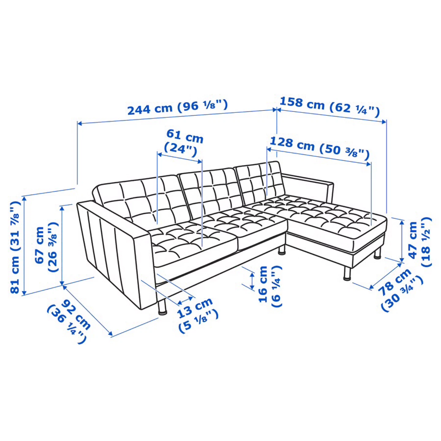 IKEA Morabo  Sectional couch sofa  - Dark Grey L Shaped - photo 4