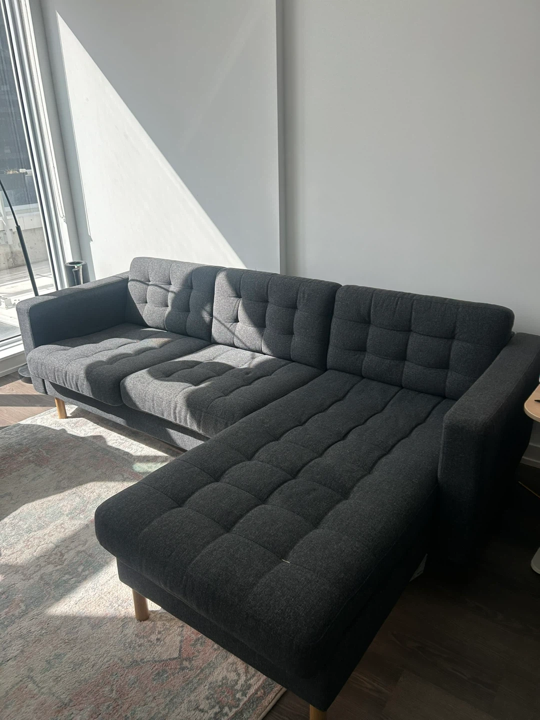 IKEA Morabo  Sectional couch sofa  - Dark Grey L Shaped - photo 2