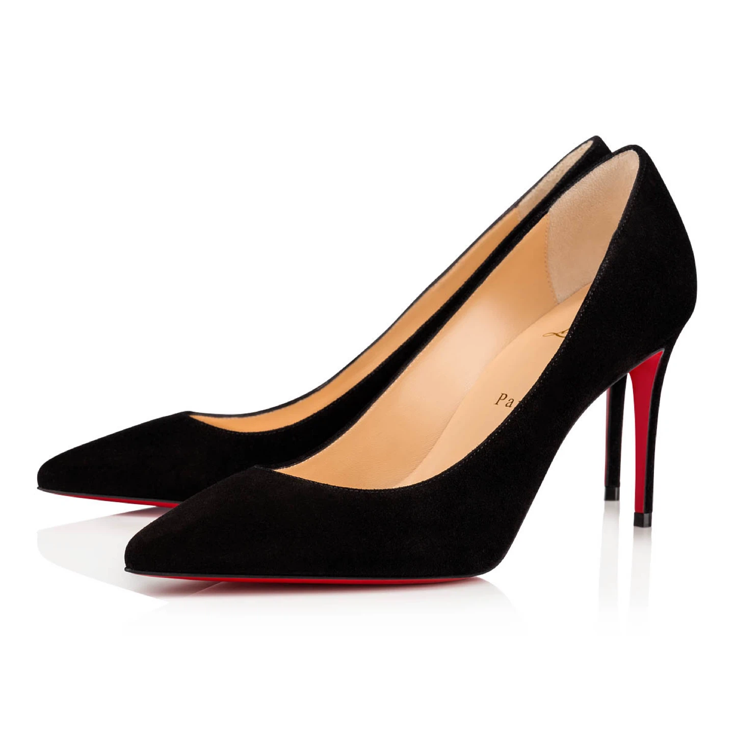 Christian Louboutin Black Suede Pigalle Heels