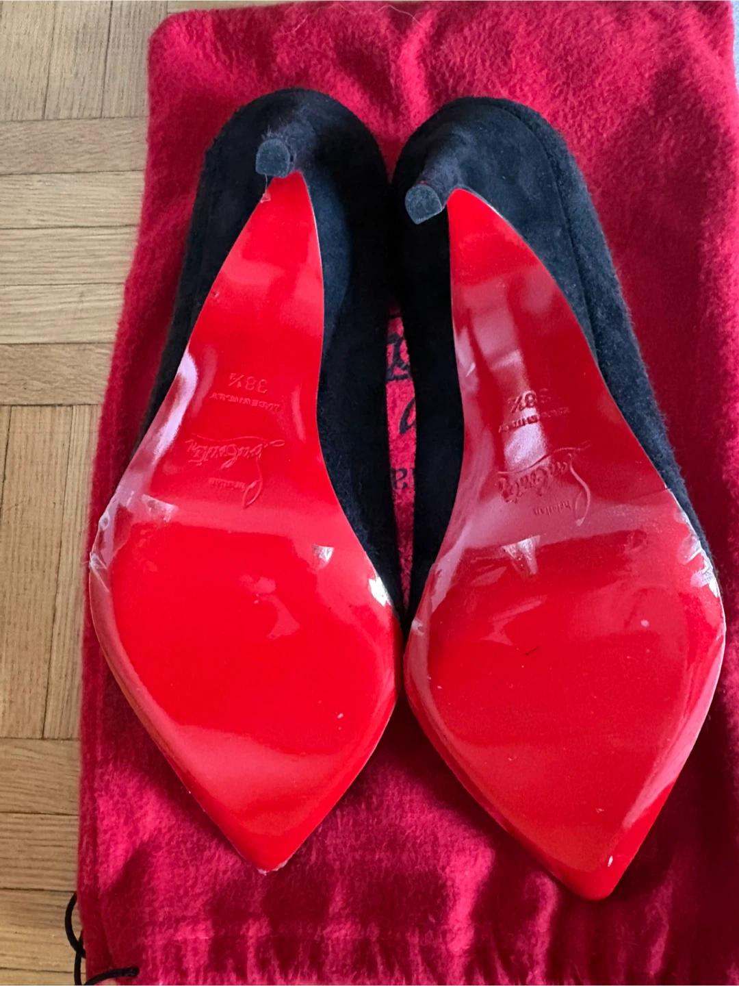 Christian Louboutin Black Suede Pigalle Heels - photo 5