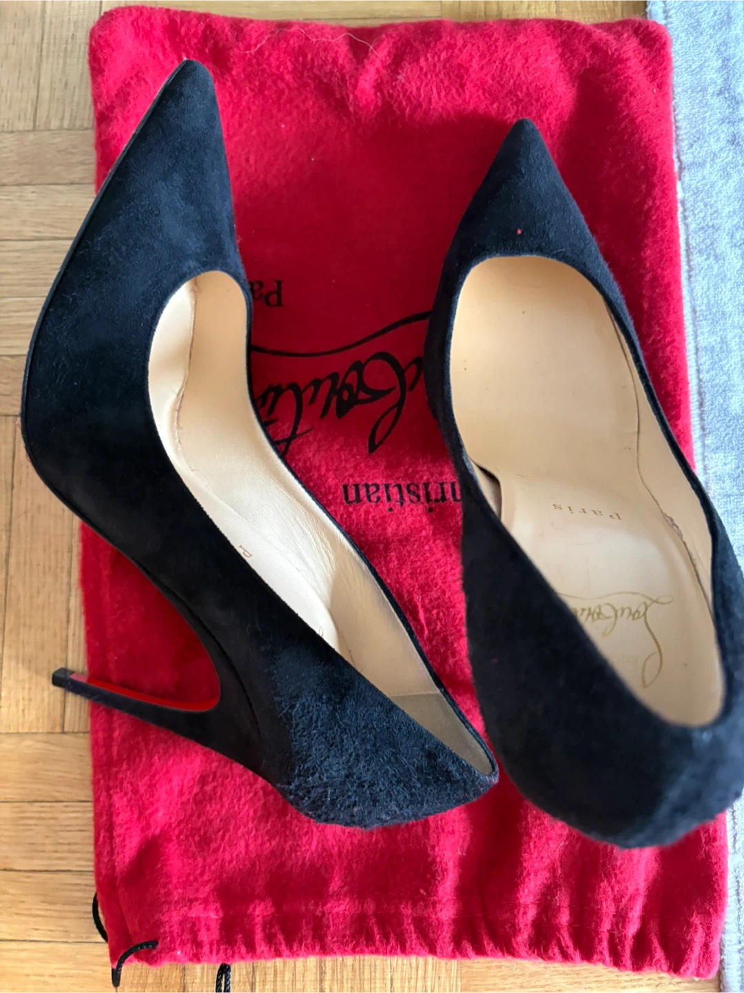 Christian Louboutin Black Suede Pigalle Heels - photo 3