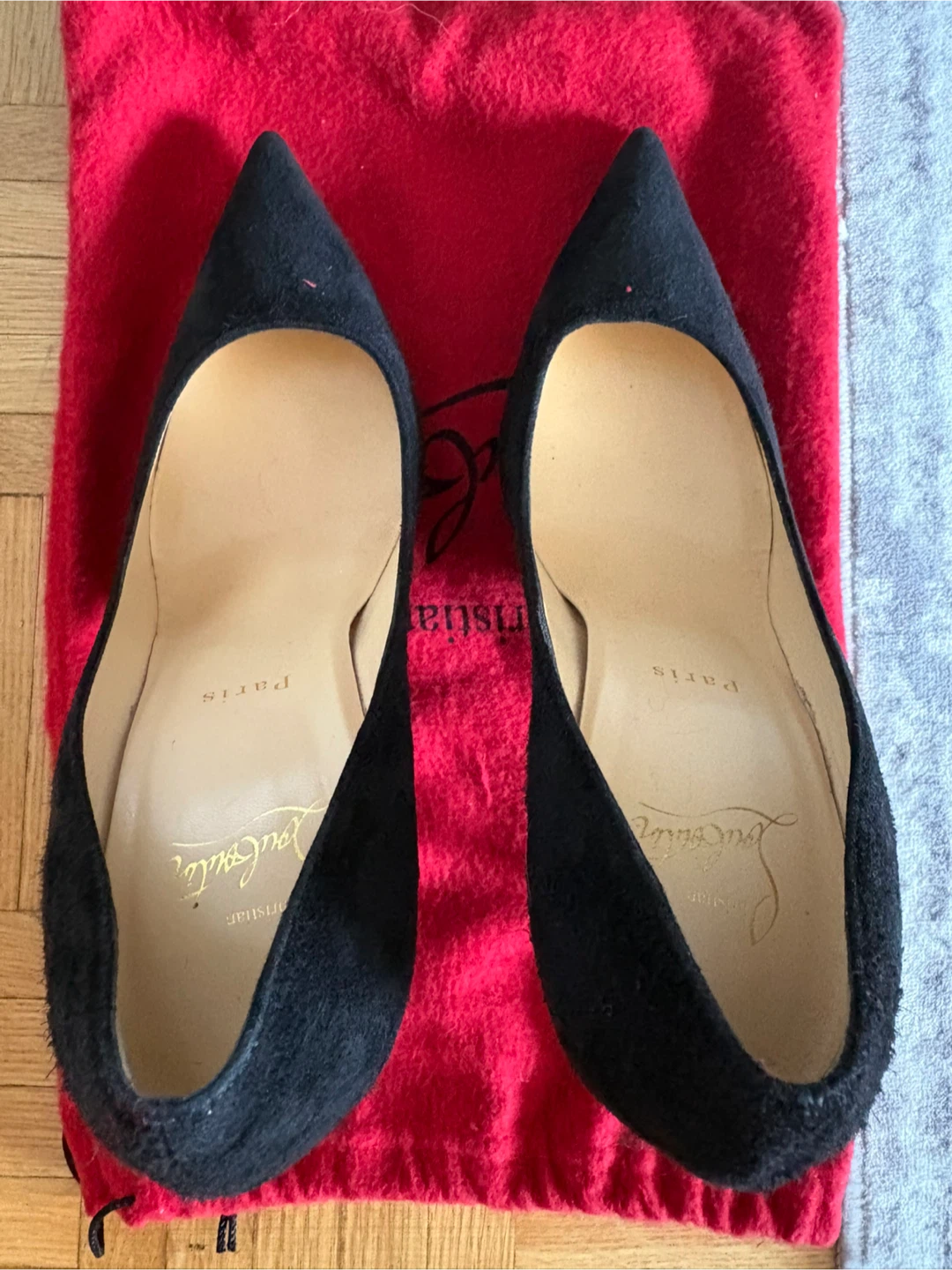Christian Louboutin Black Suede Pigalle Heels - photo 2