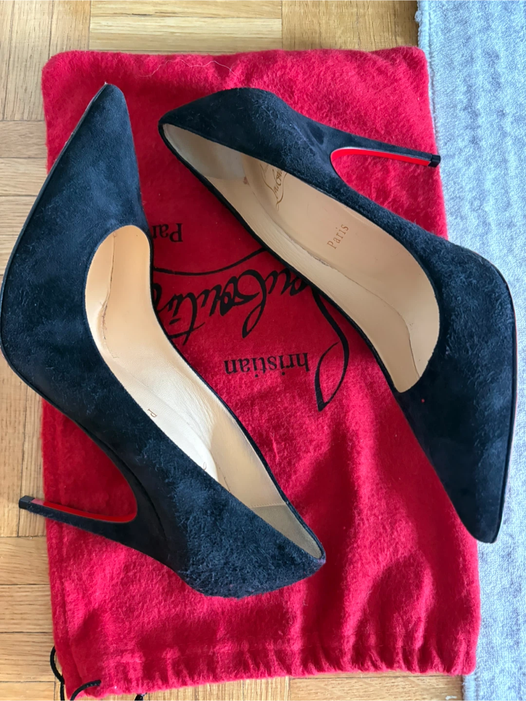 Christian Louboutin Black Suede Pigalle Heels - photo 4