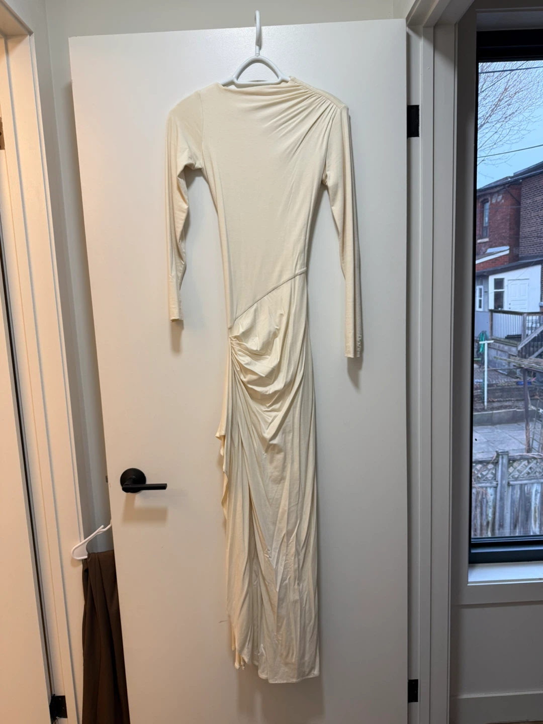 Women's Long Sleeve Ruched Maxi Dress - photo 4
