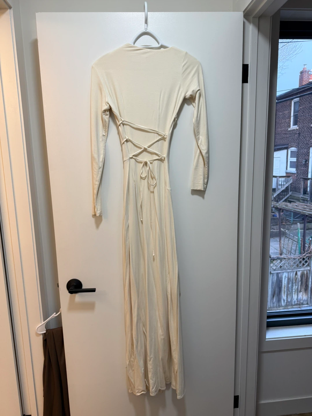 Women's Long Sleeve Ruched Maxi Dress - photo 5