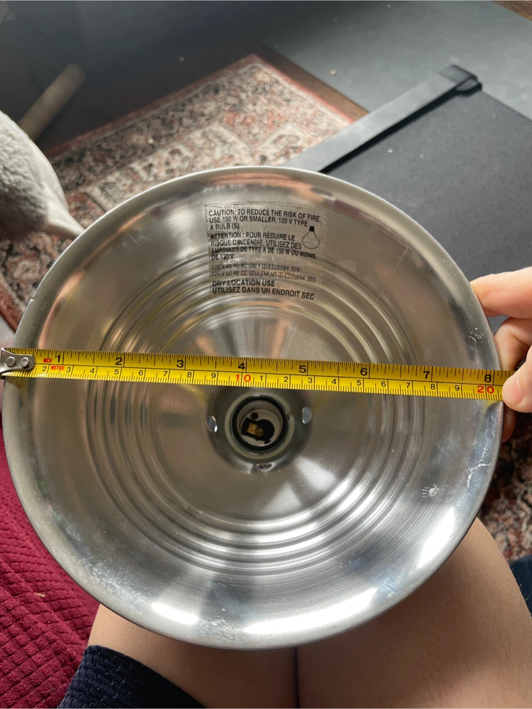 8" aluminum dome lamp with clamp - photo 2