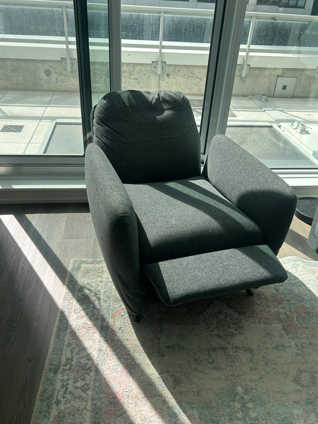Grey Fabric Recliner Chair - photo 3
