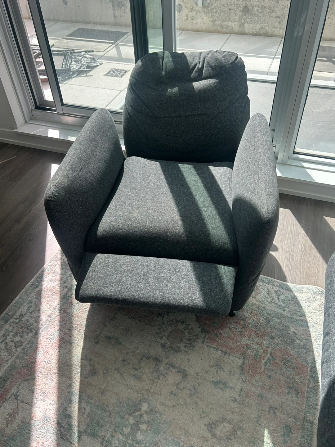 Grey Fabric Recliner Chair - photo 5