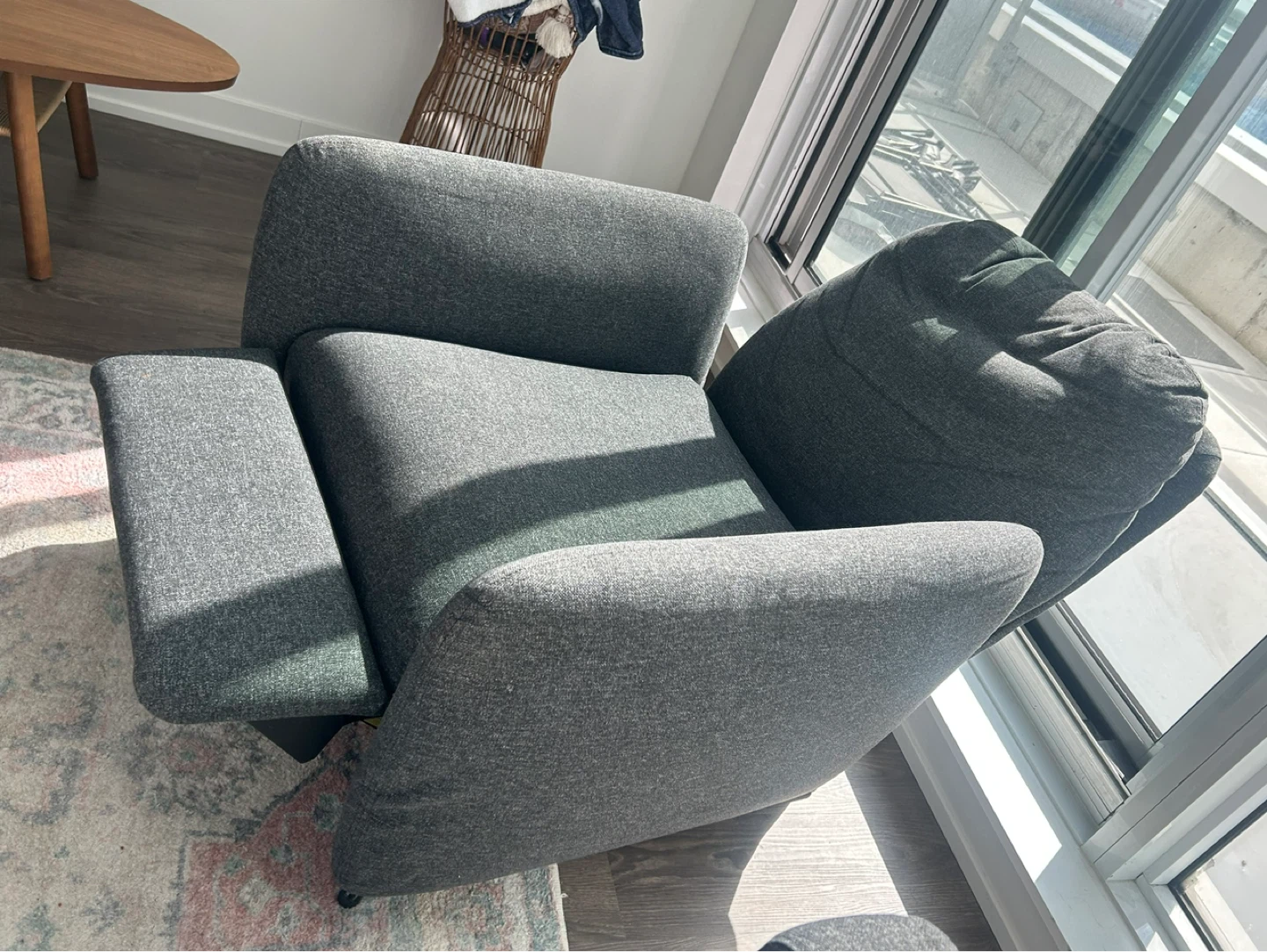 Grey Fabric Recliner Chair - photo 4