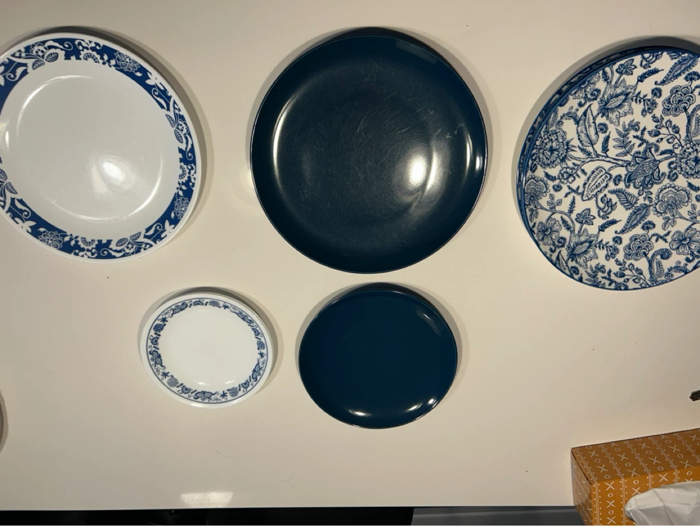 Corelle Plates & Dark Blue Plates