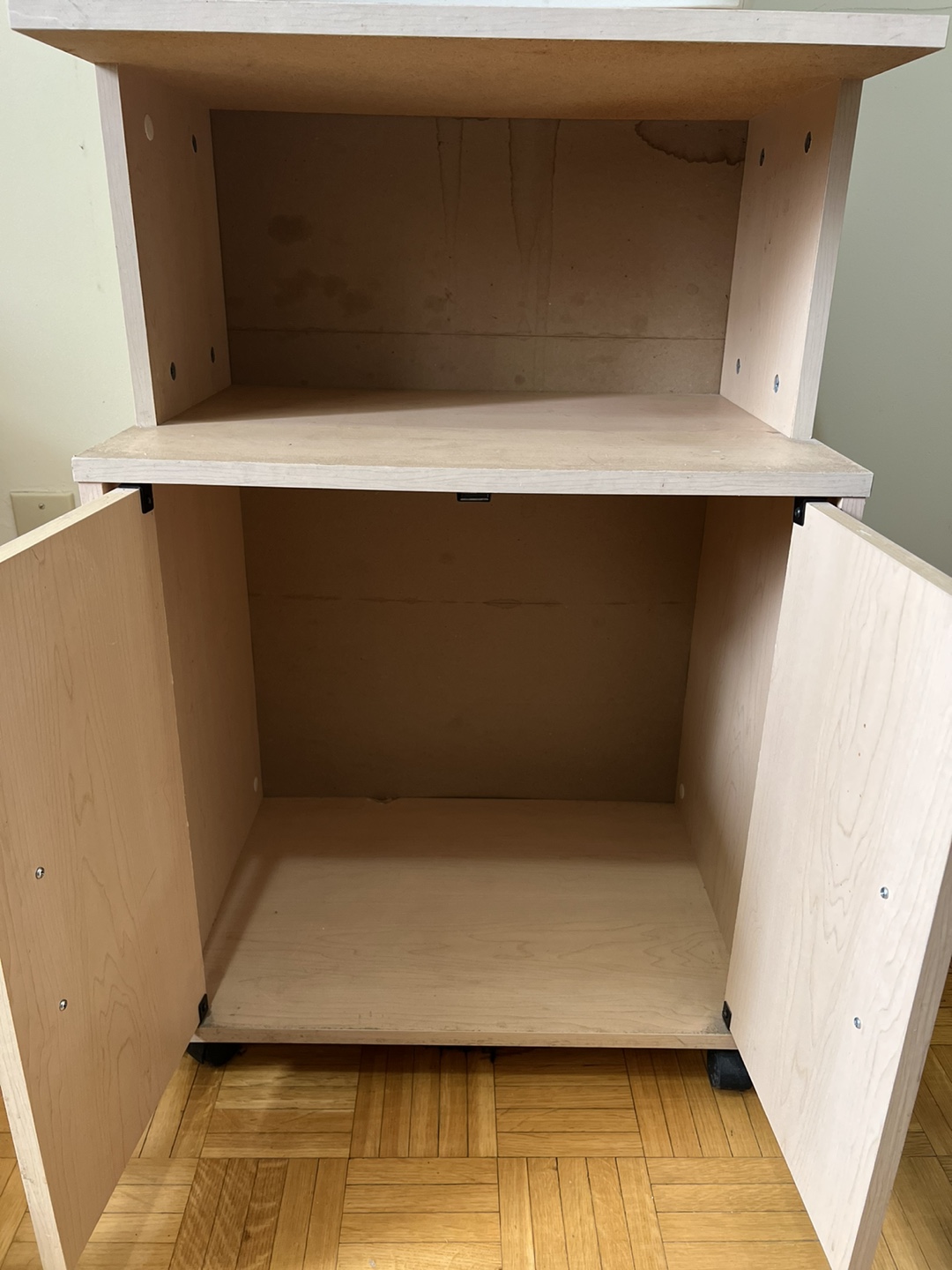 Light Wood Rolling Storage Cabinet - photo 2