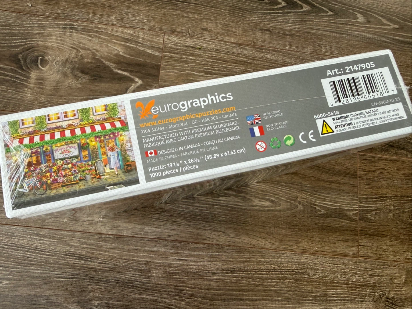 Sealed Eurographics Plush Petals Flower Shop 1000 Piece Puzzle - photo 2