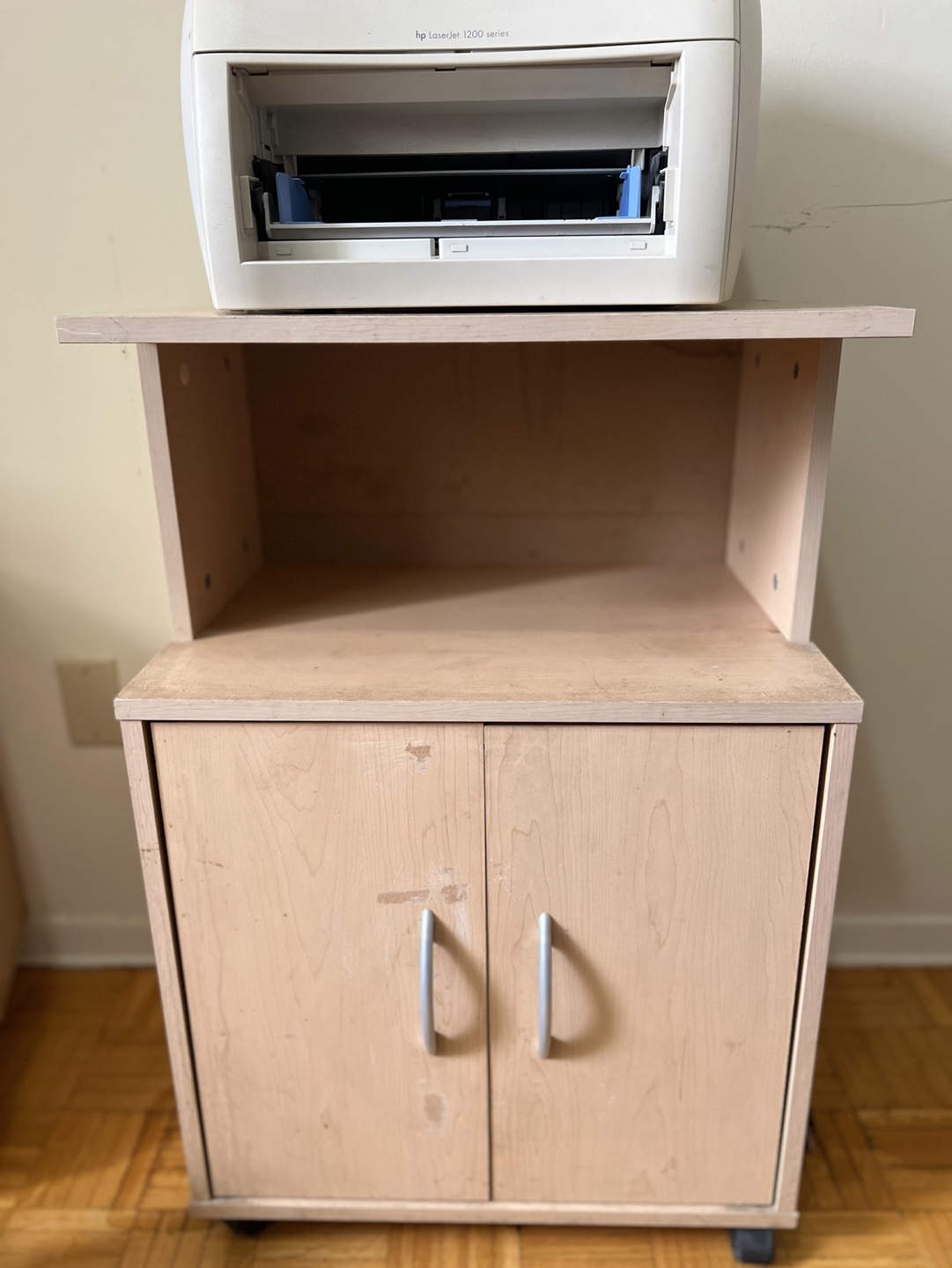 Light Wood Rolling Storage Cabinet - photo 3