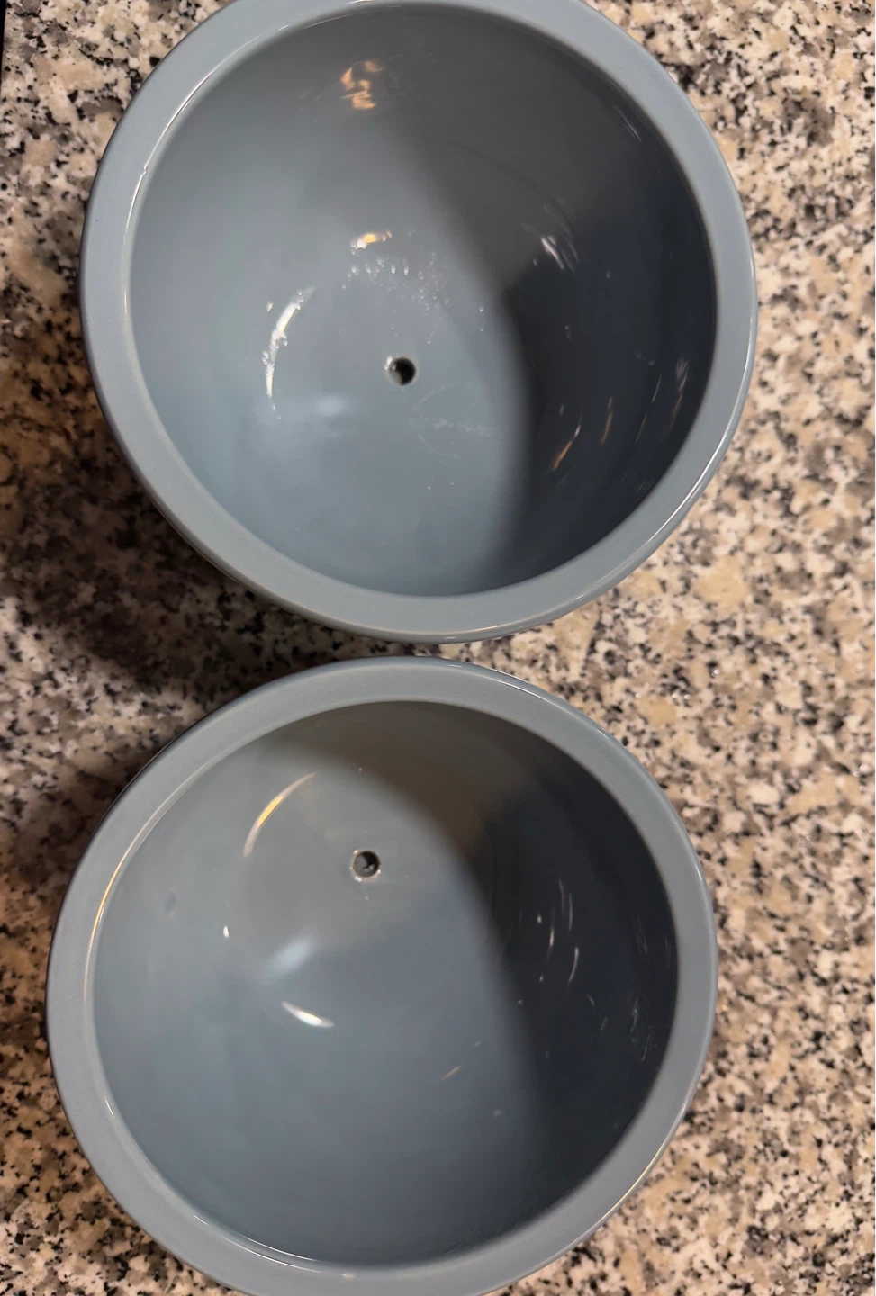 Set of 2 Blue Ceramic Planters with Saucers - photo 2