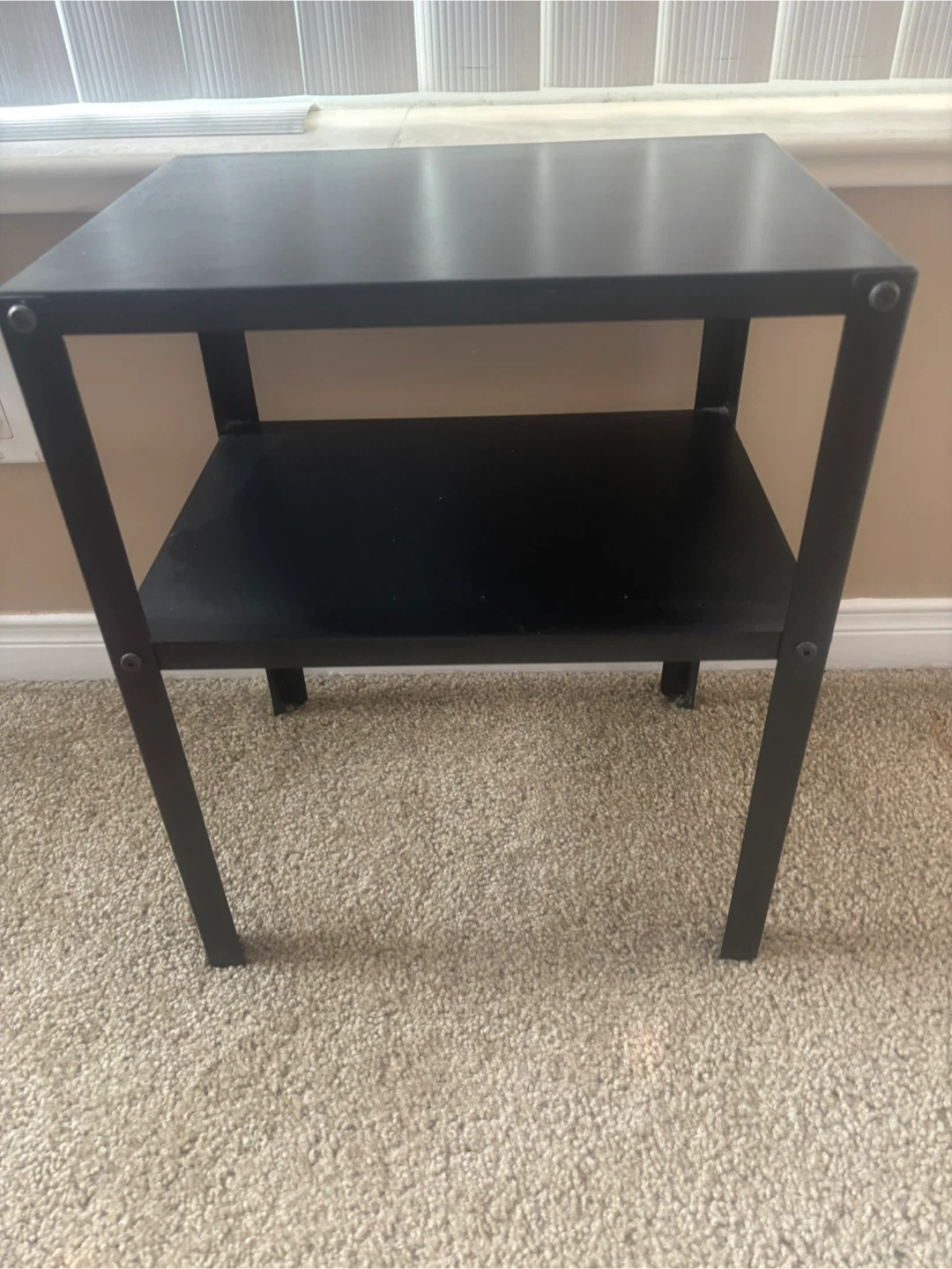 Black Two-Tier Side Table