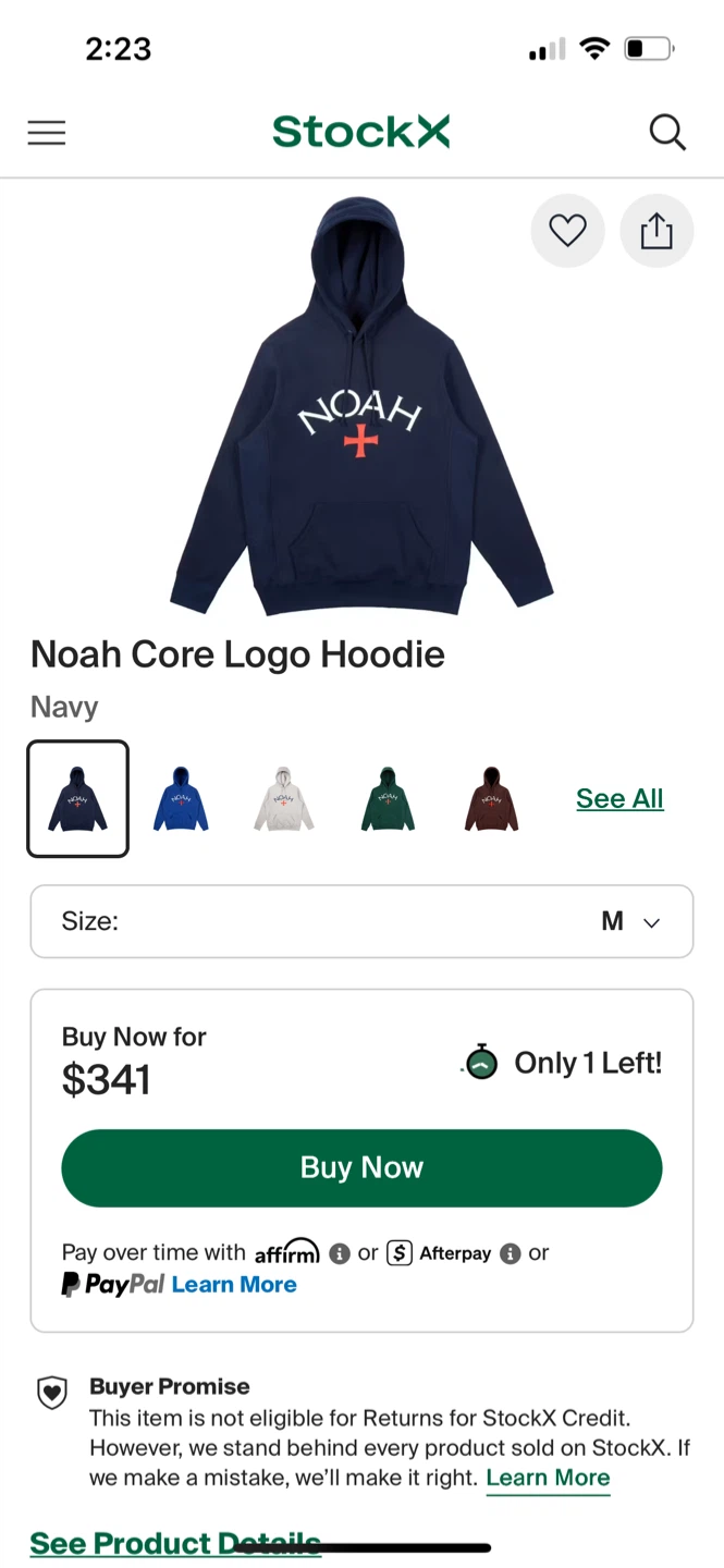 NOAH Orange Hoodie - photo 3