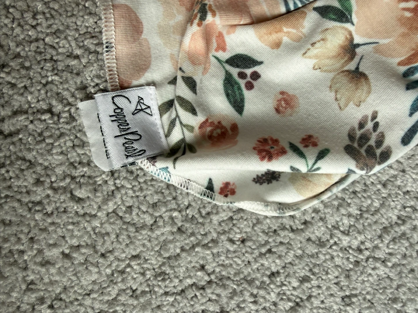 Copper Pearl Swaddle Blanket Floral Print