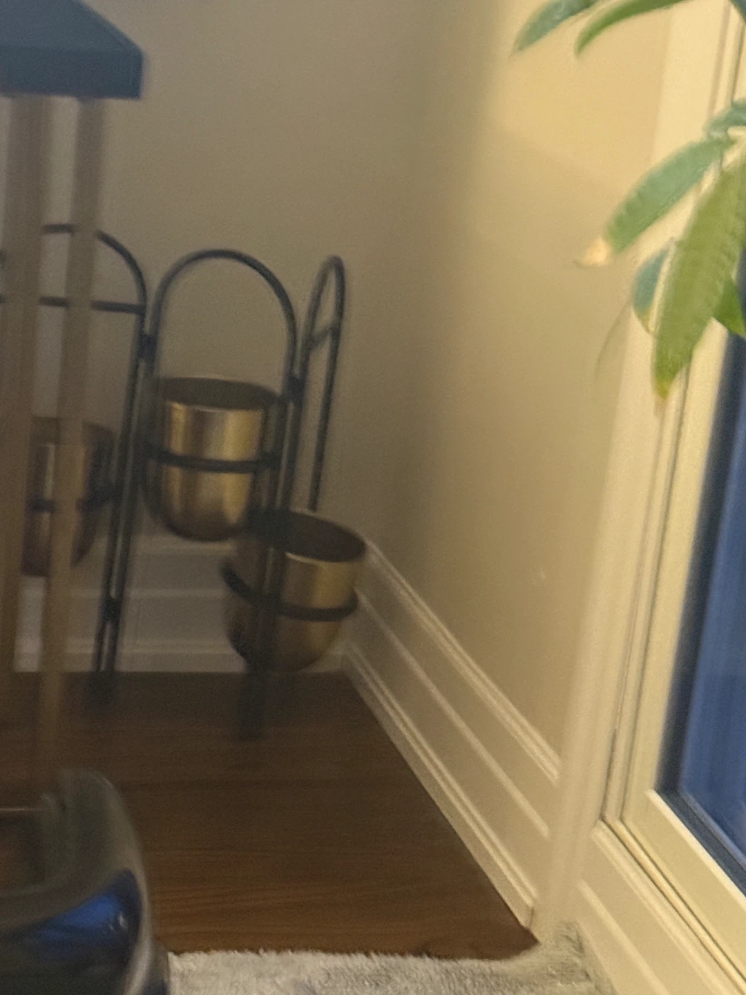Set of 3 Brass Finish Planters