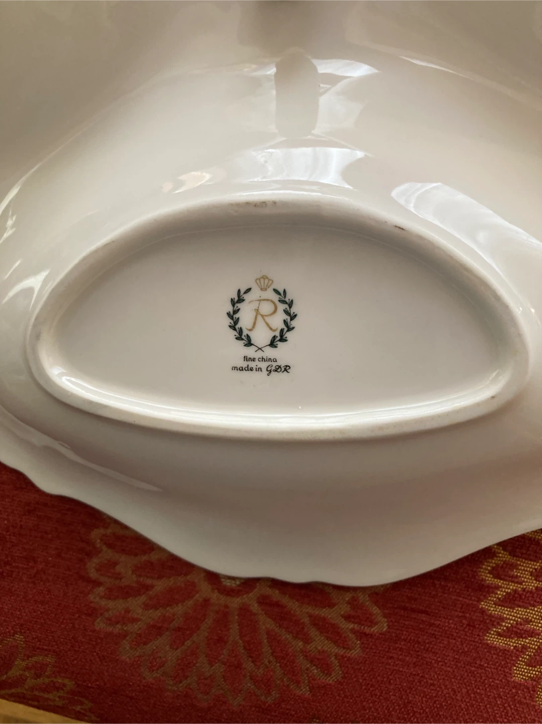 Fine China Divided Serving Dish with Handle - photo 2