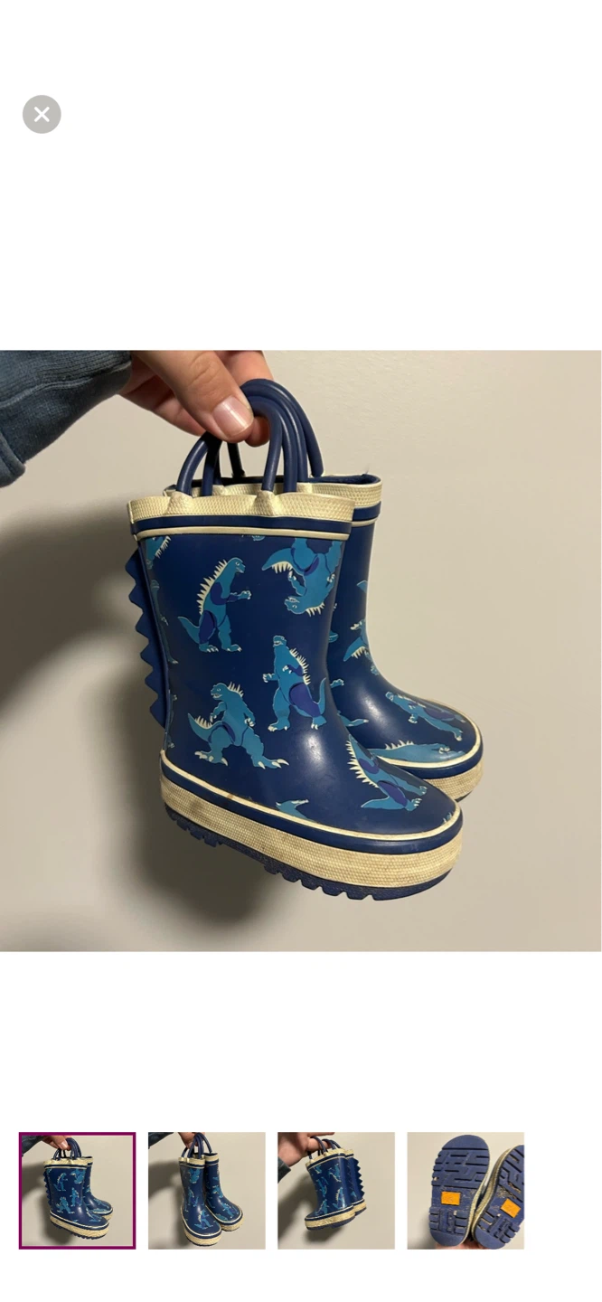 Joe Fresh Blue Dinosaur Rain Boots