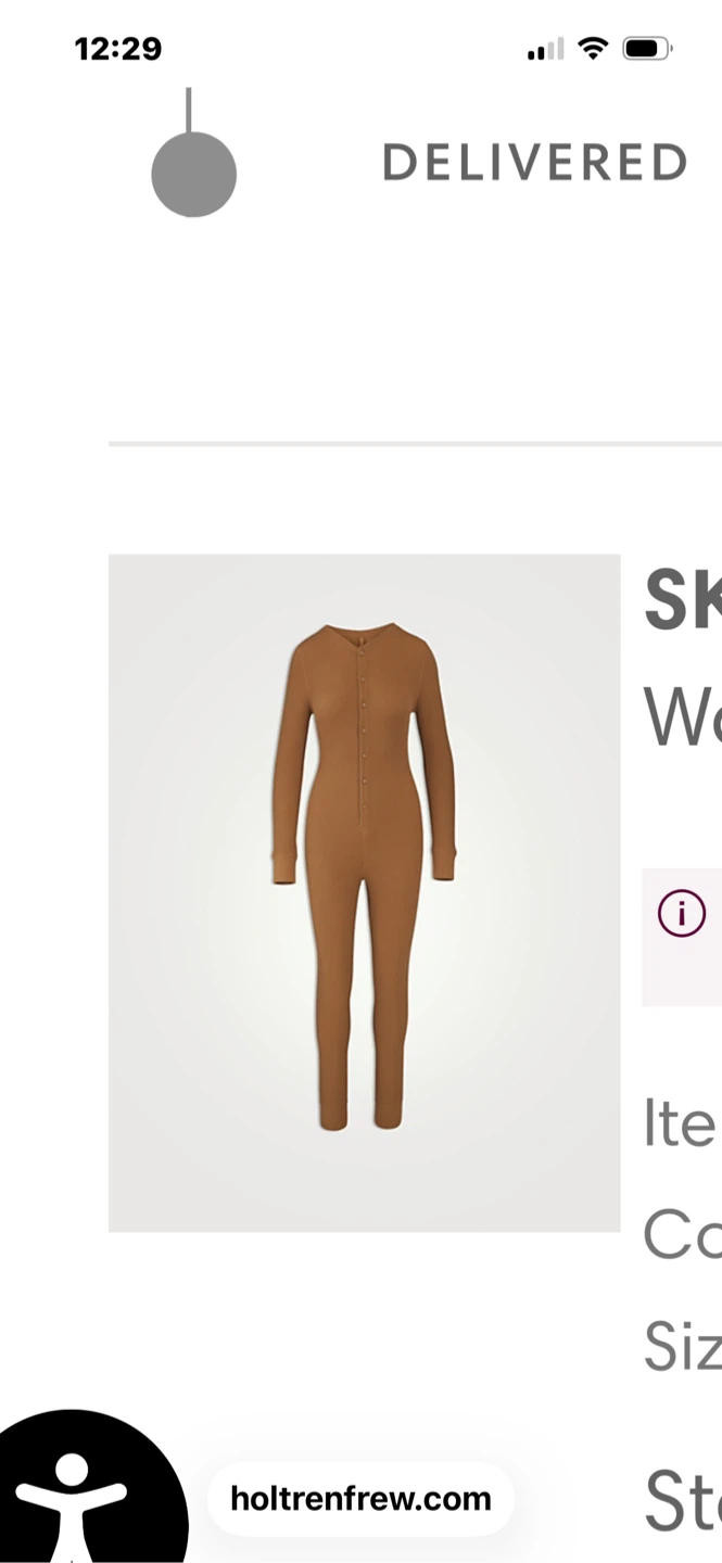SKIMS Long Sleeve waffle onesie . New size s