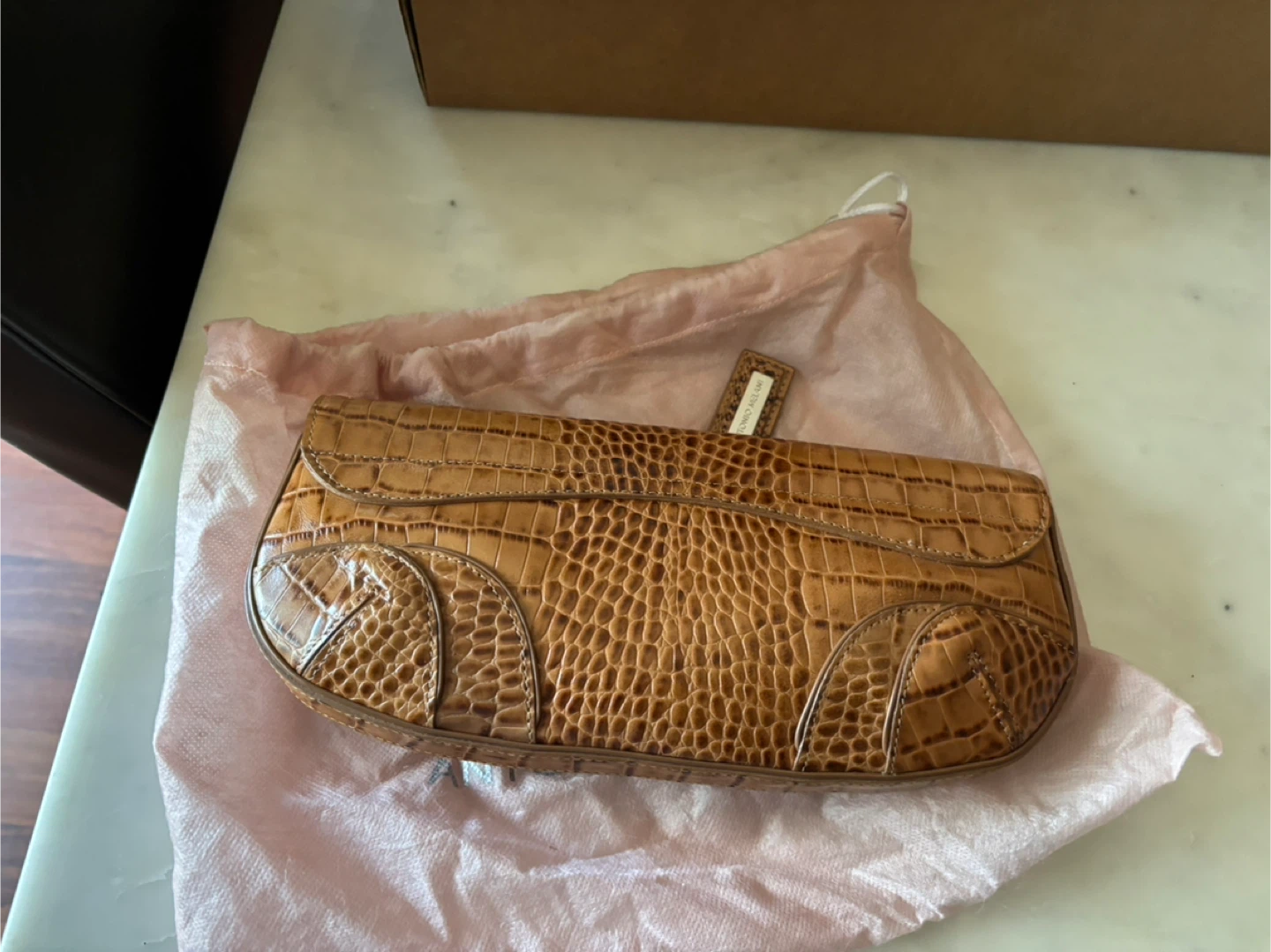 Antonio Melani Crocodile Embossed Clutch - photo 4