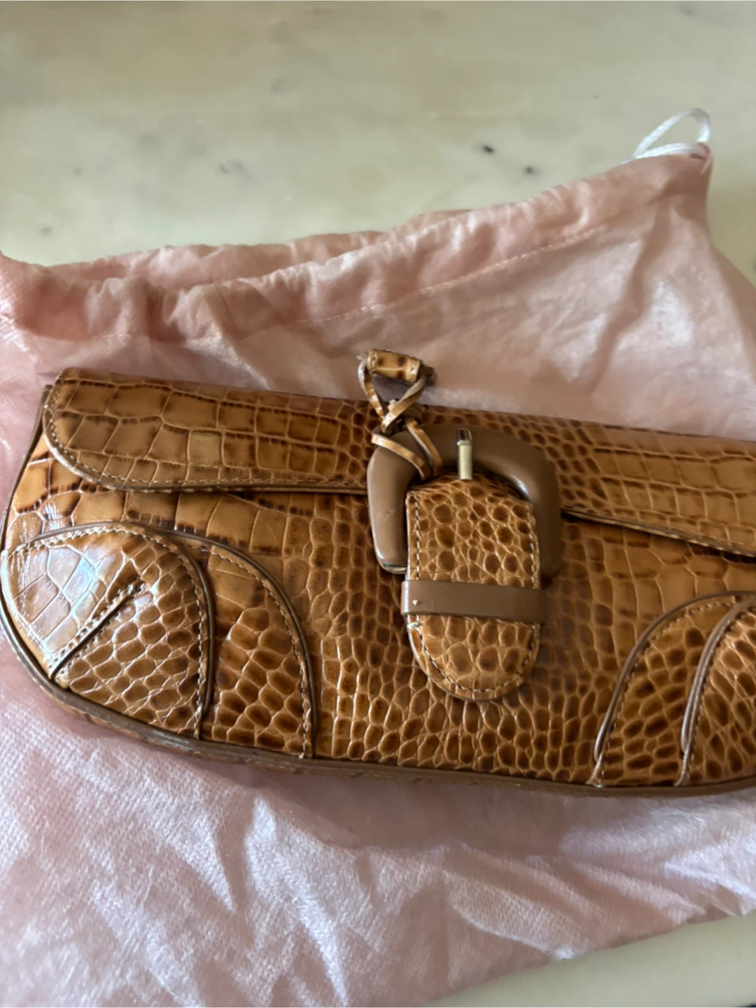Antonio Melani Crocodile Embossed Clutch - photo 3