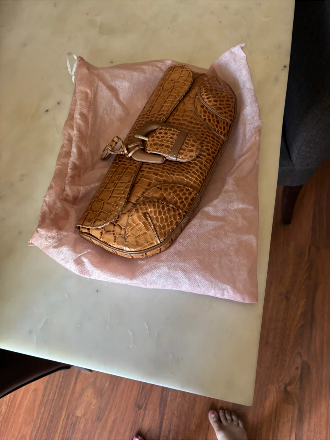 Antonio Melani Crocodile Embossed Clutch