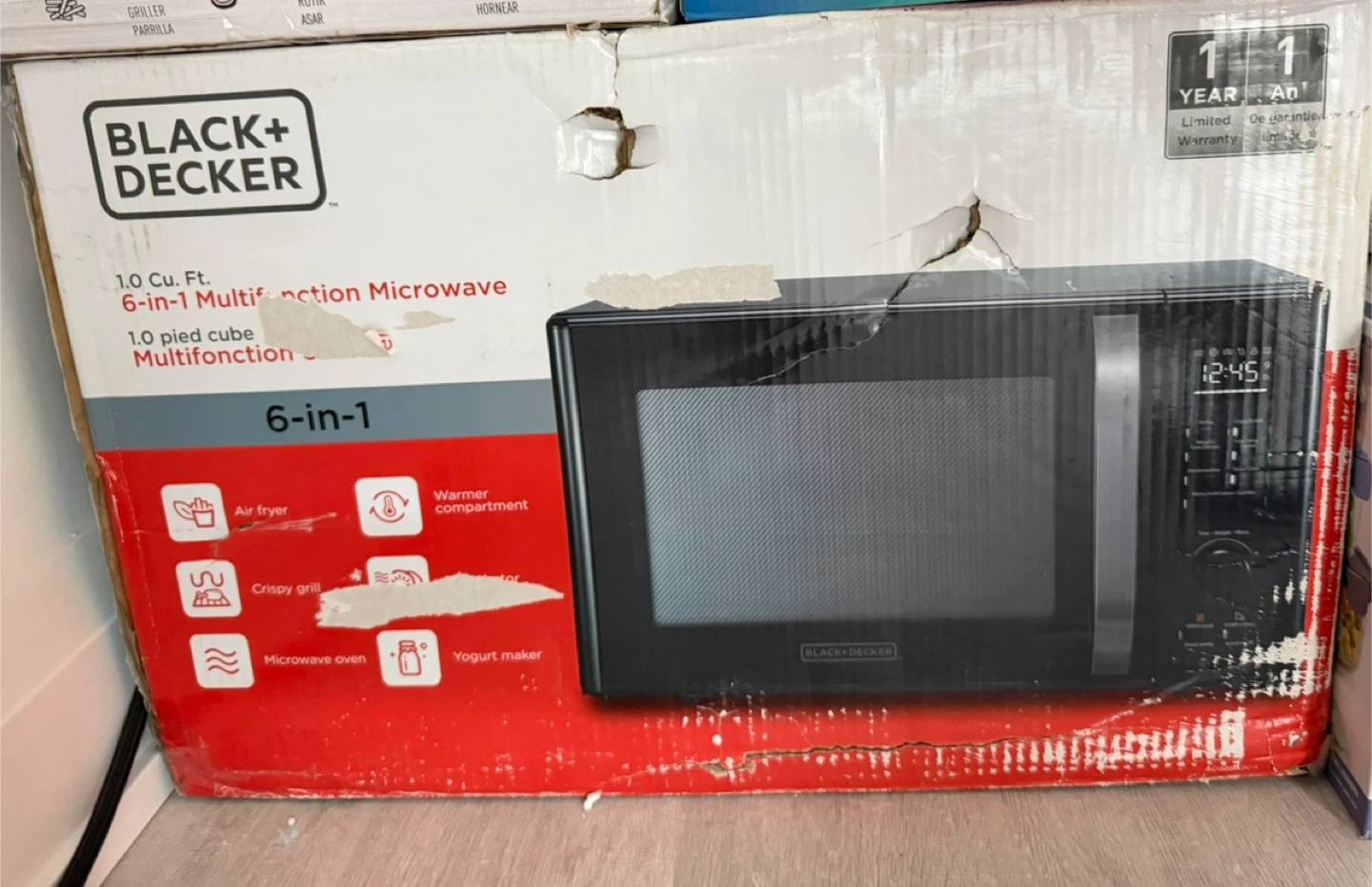 BLACK+DECKER 6-in-1 Multifunction Microwave 1.0 Cu. Ft.