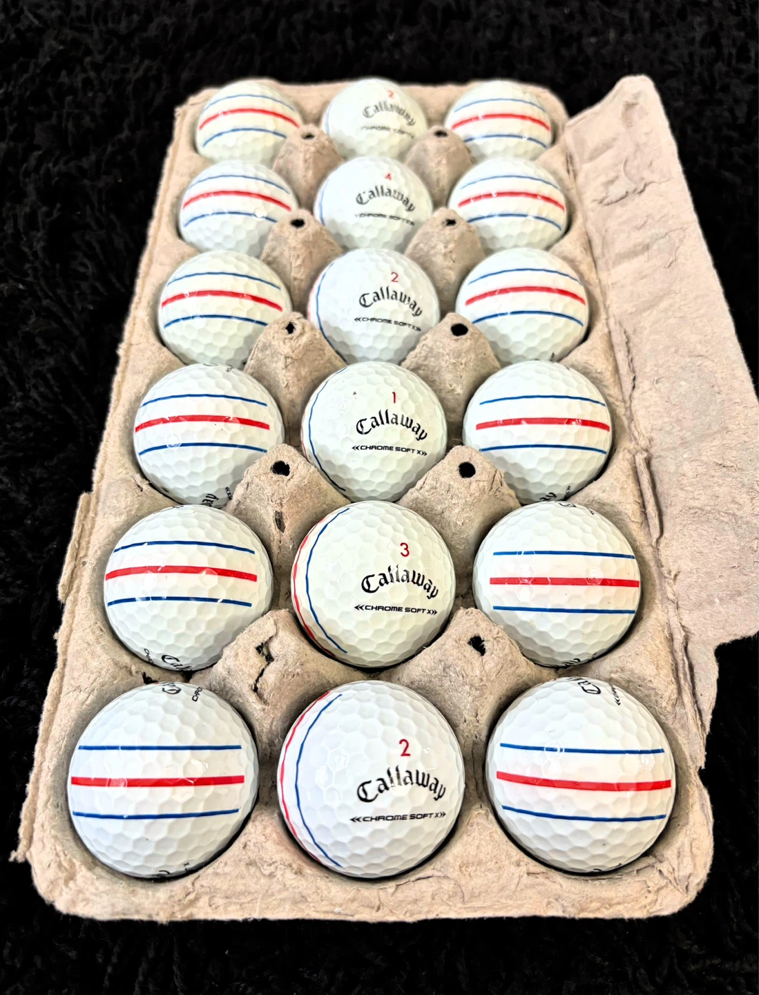 18 Callaway Chrome Soft X Triple Track Golf Balls
