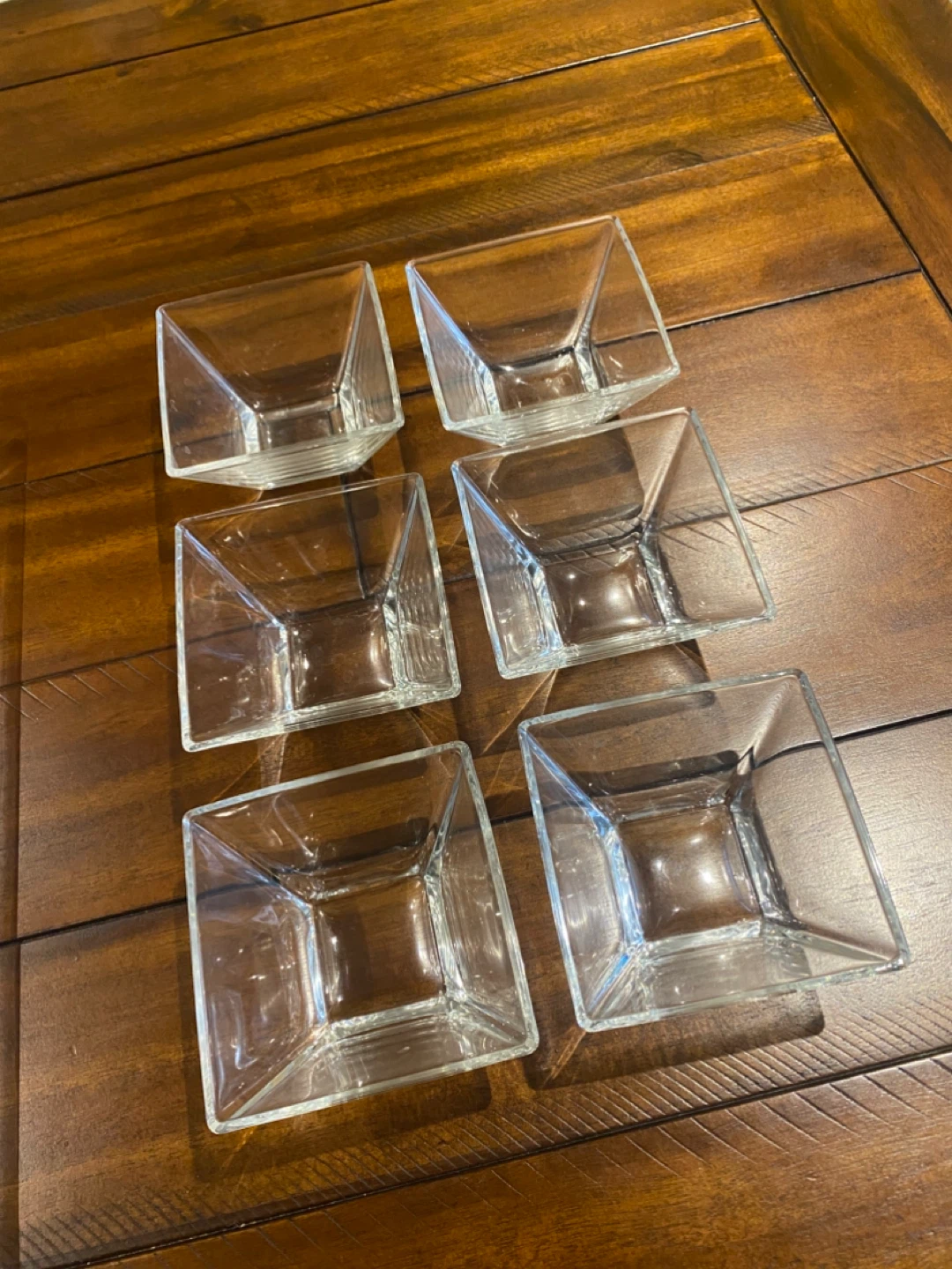 Set of 6 Glass Square Bowls and 1 Rectangular Serving Dish - photo 3