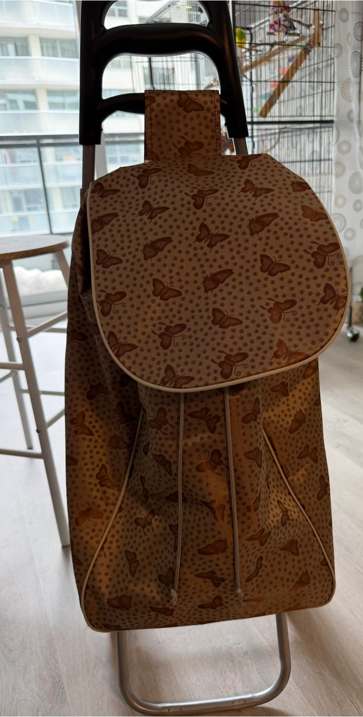 Shopping Trolley Bag with Butterfly Print