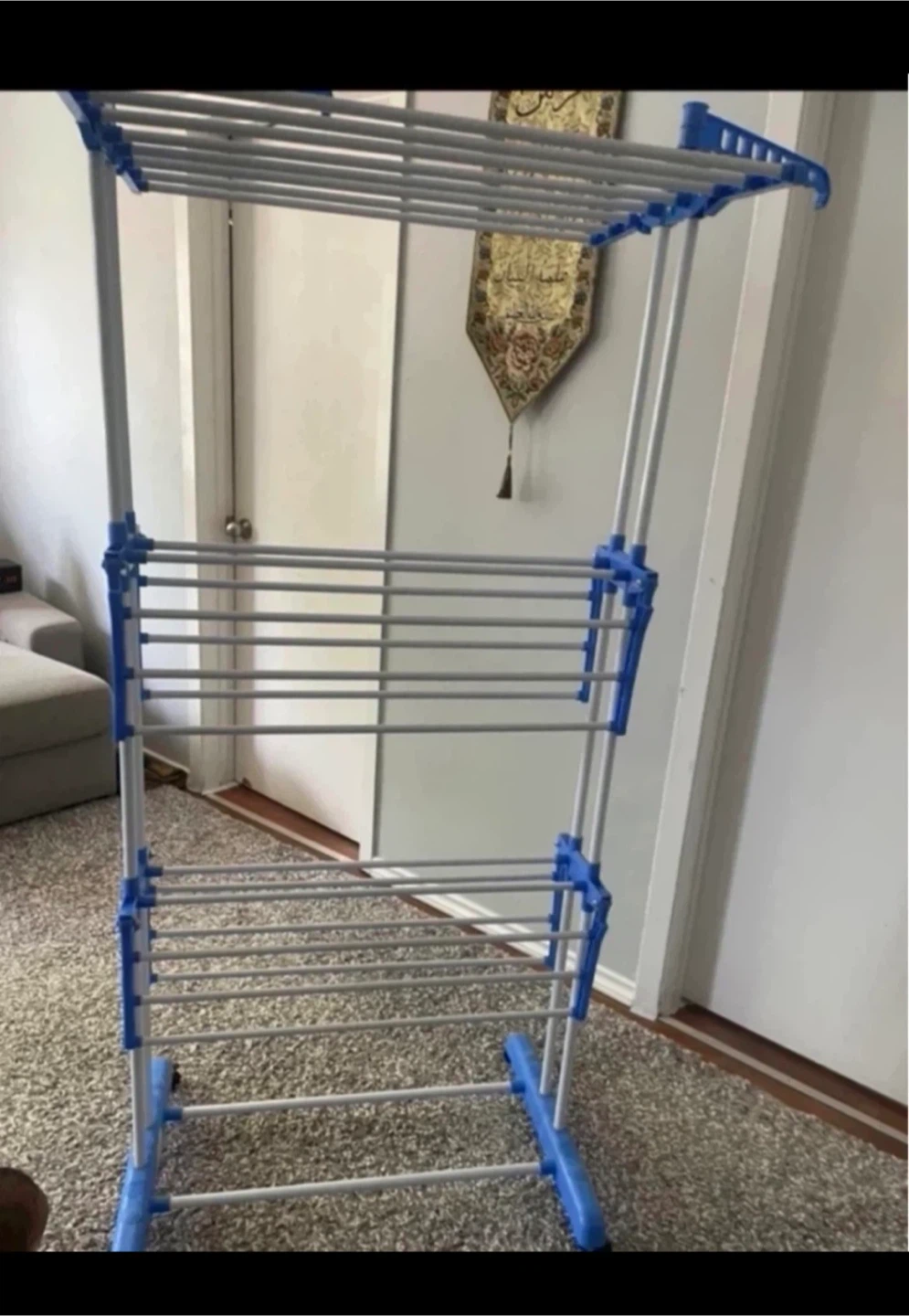 3-Tier Rolling Clothes Drying Rack 🥕