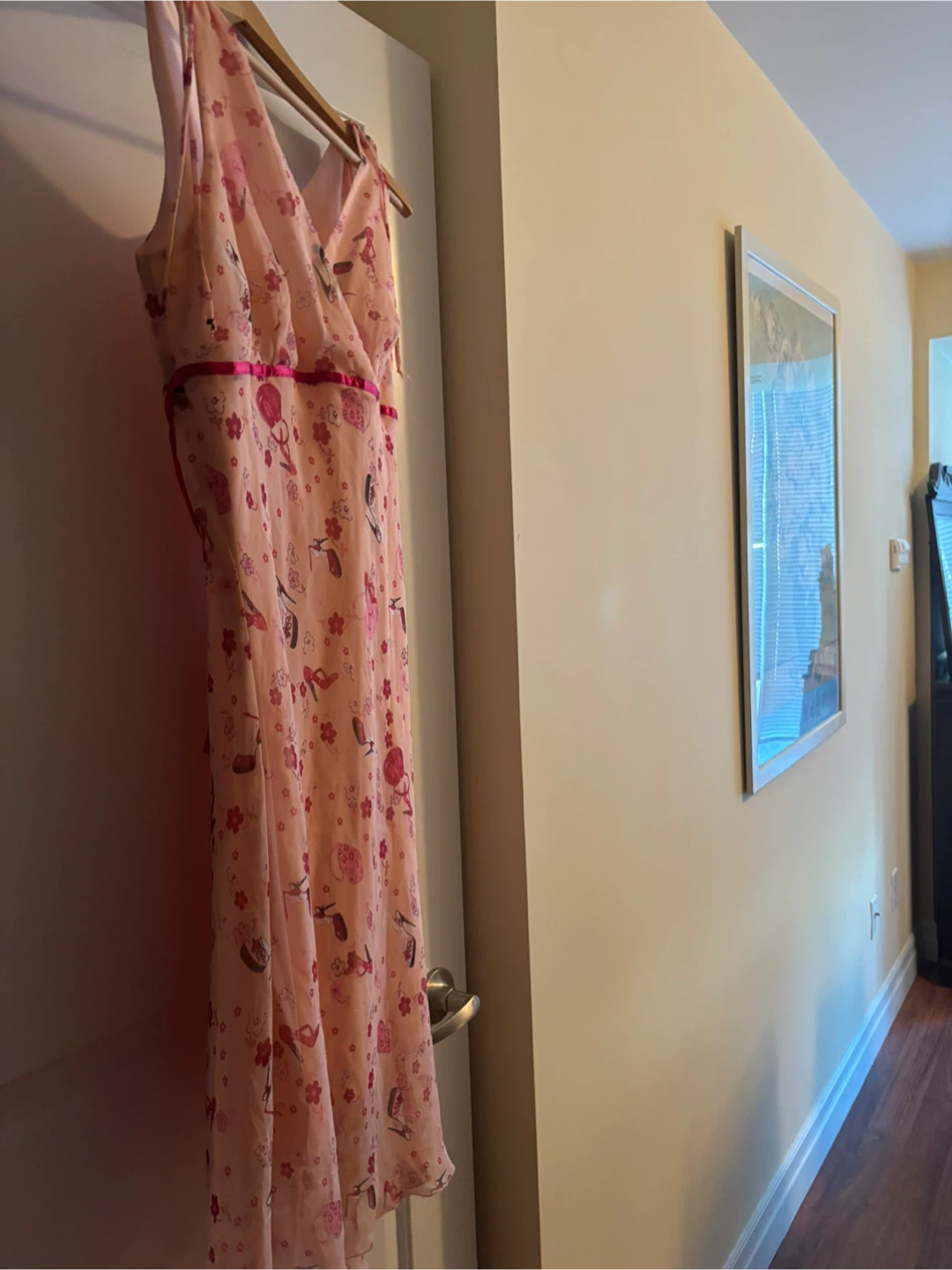 Pink Floral and Shoe Print Sundress - photo 2