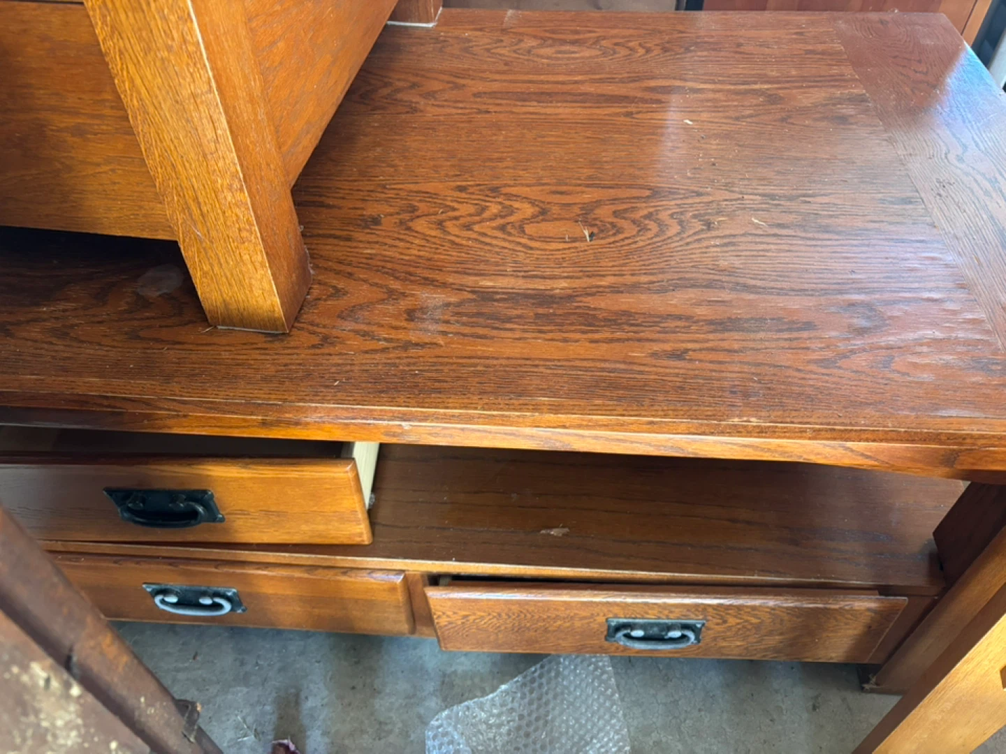 Wooden Coffee Table with Drawer and Shelf - photo 2