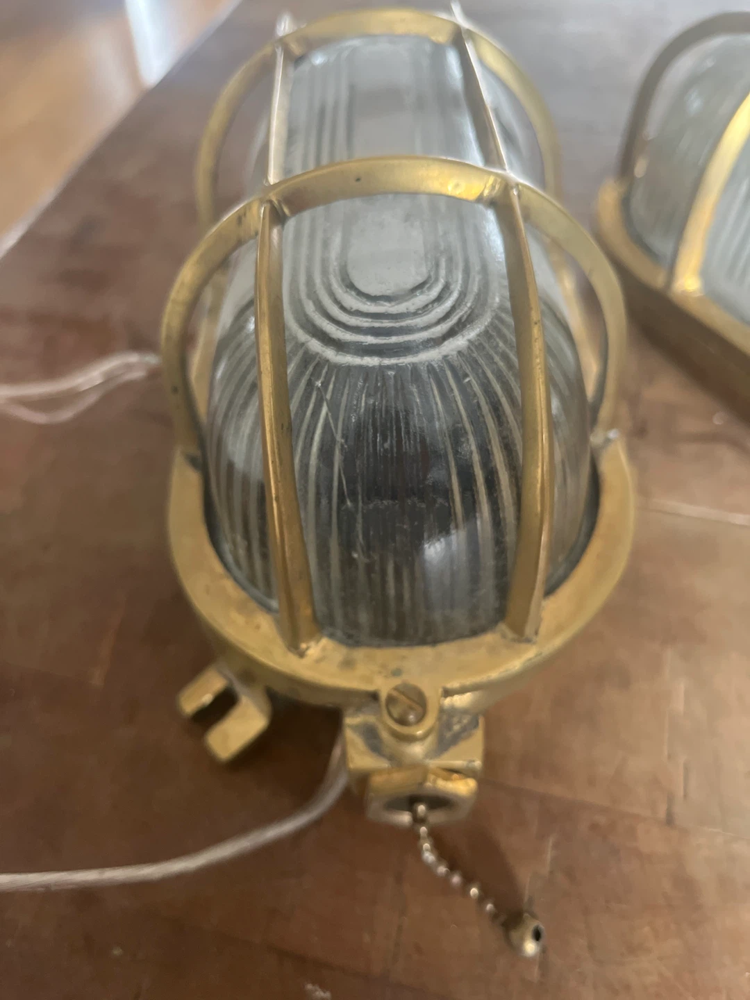 Vintage Brass Light Fixture (2 available) - photo 2