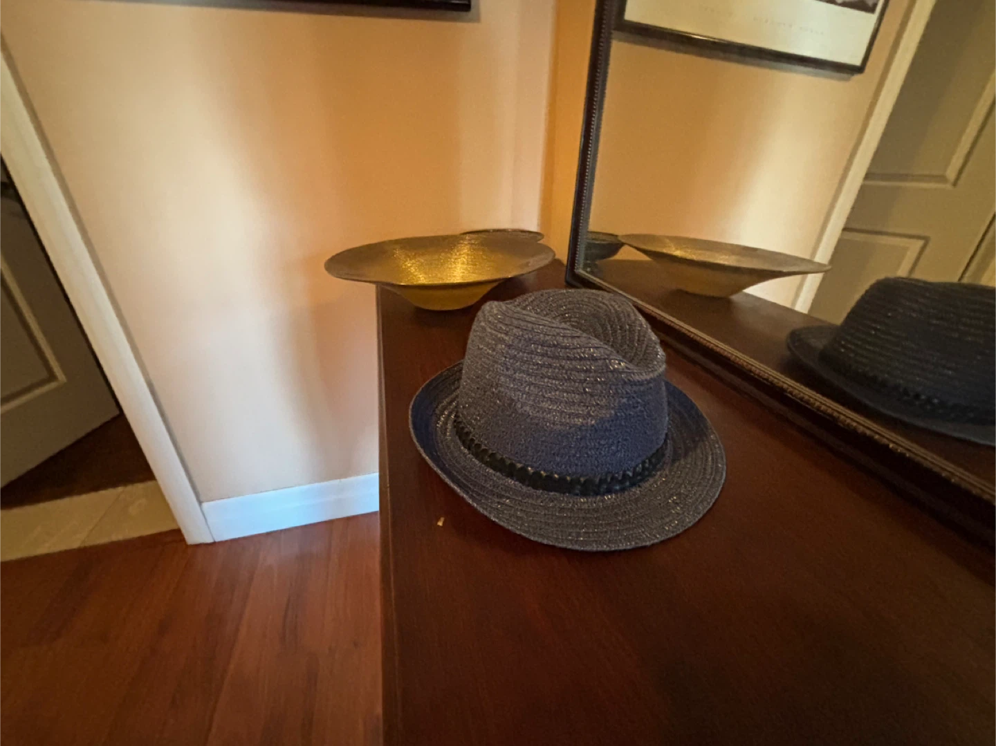 Blue Woven Fedora Hat - photo 2