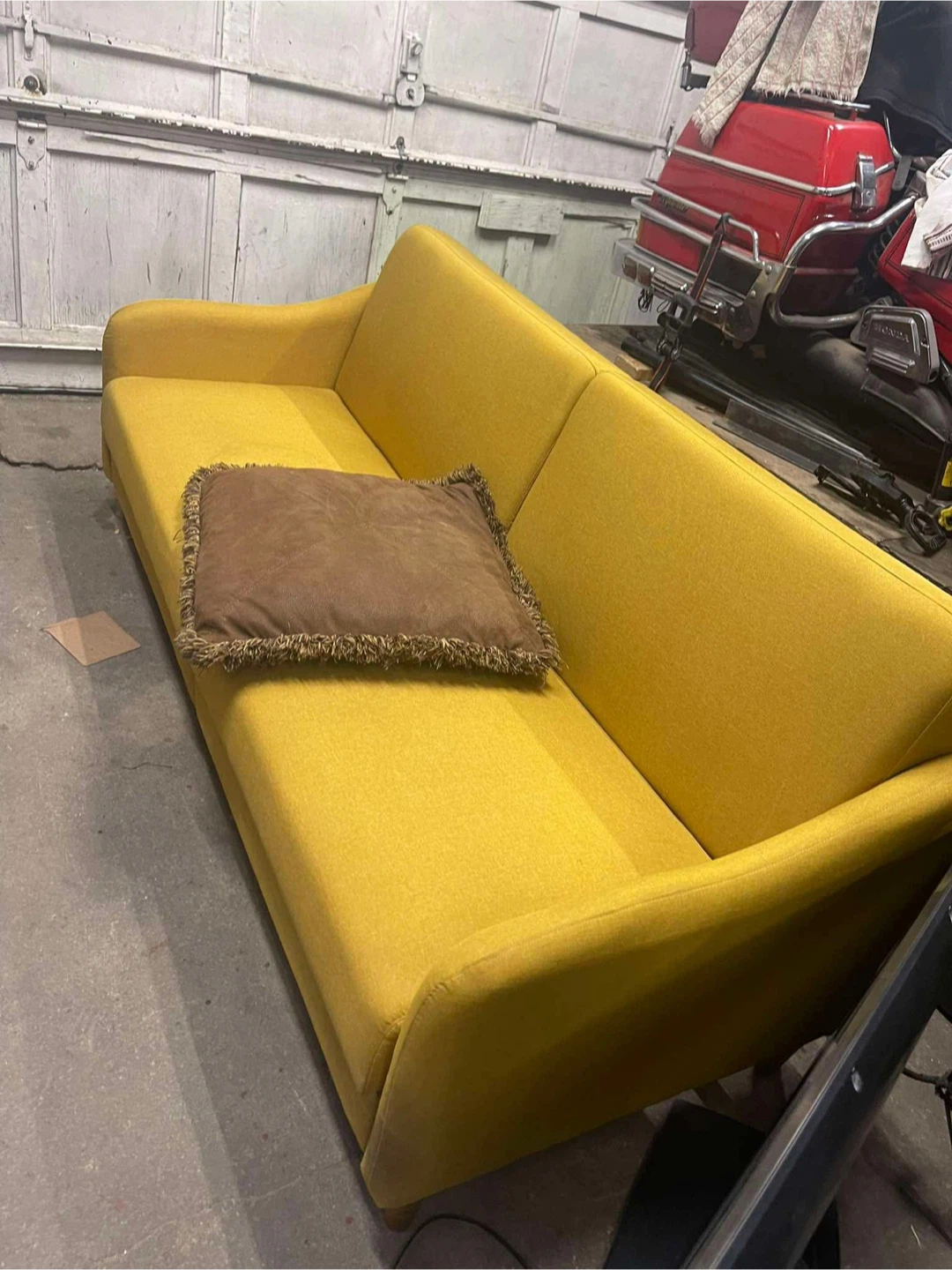 Yellow Sofa Couch - photo 2