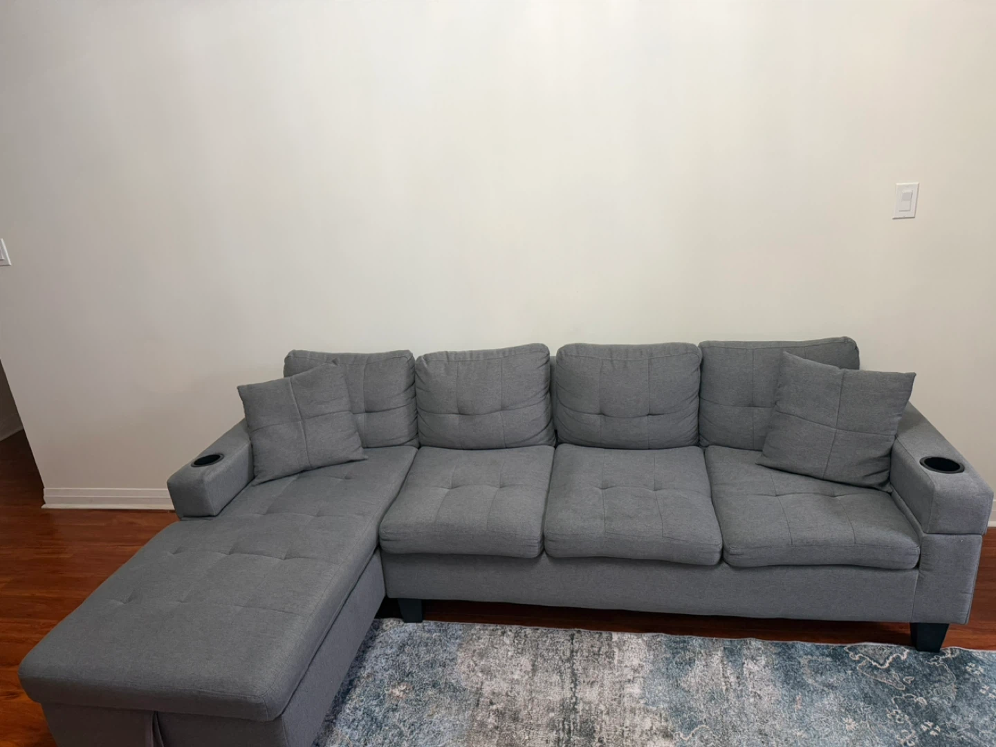 Grey Sectional Sofa with Chaise