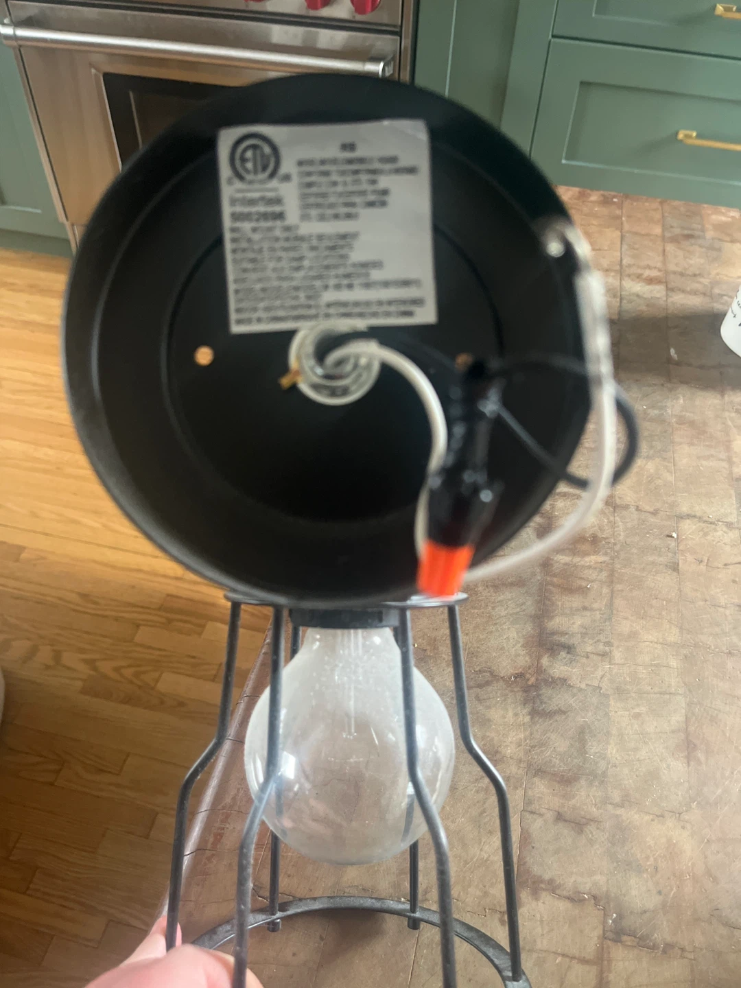 Black Metal Cage Sconce Light Fixture - photo 2