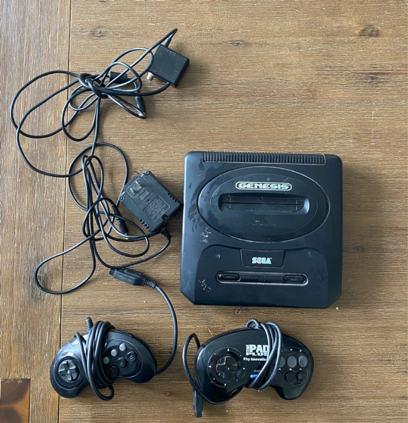 Sega Genesis Console with 2 Controllers and Power Adapters