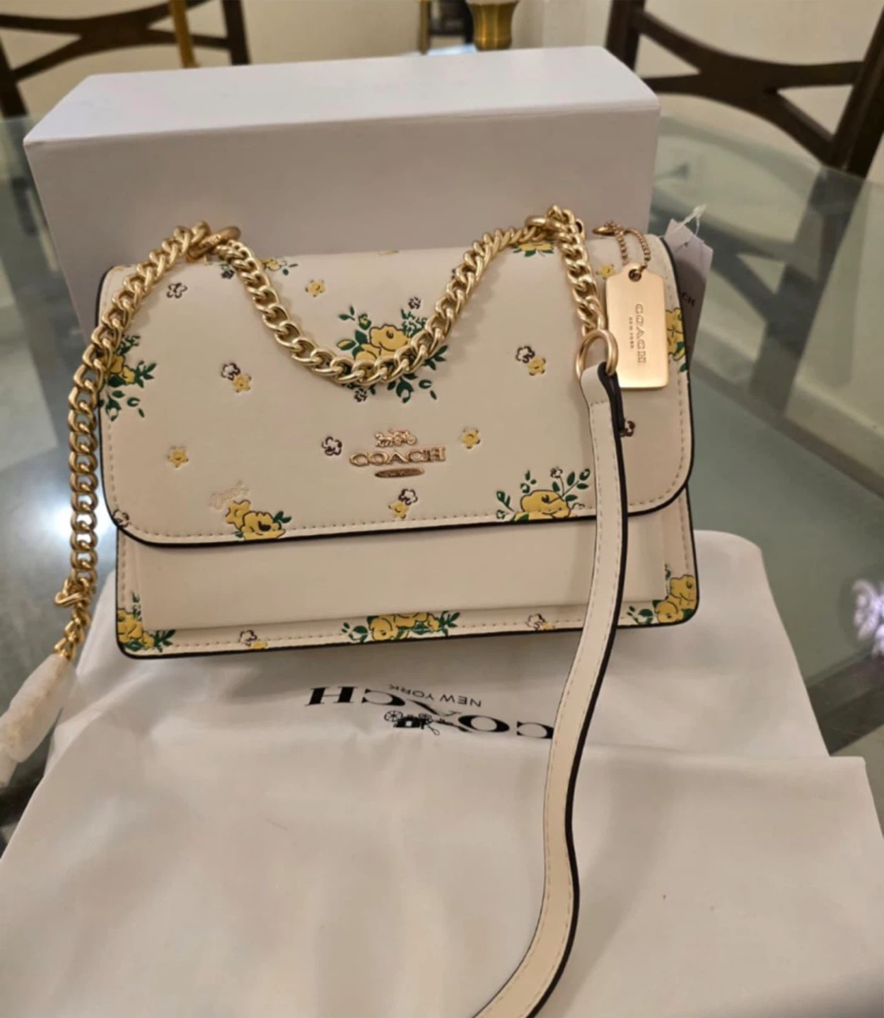 Coach Floral Print Shoulder Bag