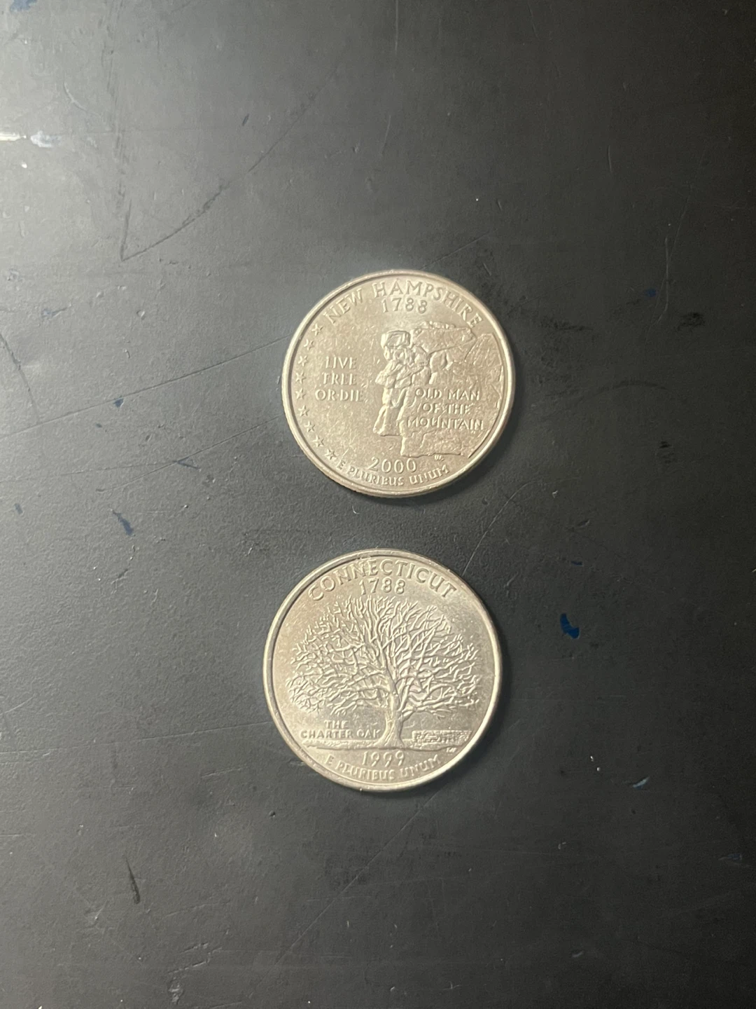 Two US State Quarters - New Hampshire & Connecticut - photo 3